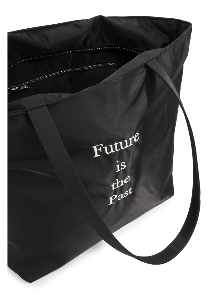 image of Ss20 Undercover "future Is The Past" Tote Bag in Black, Men's