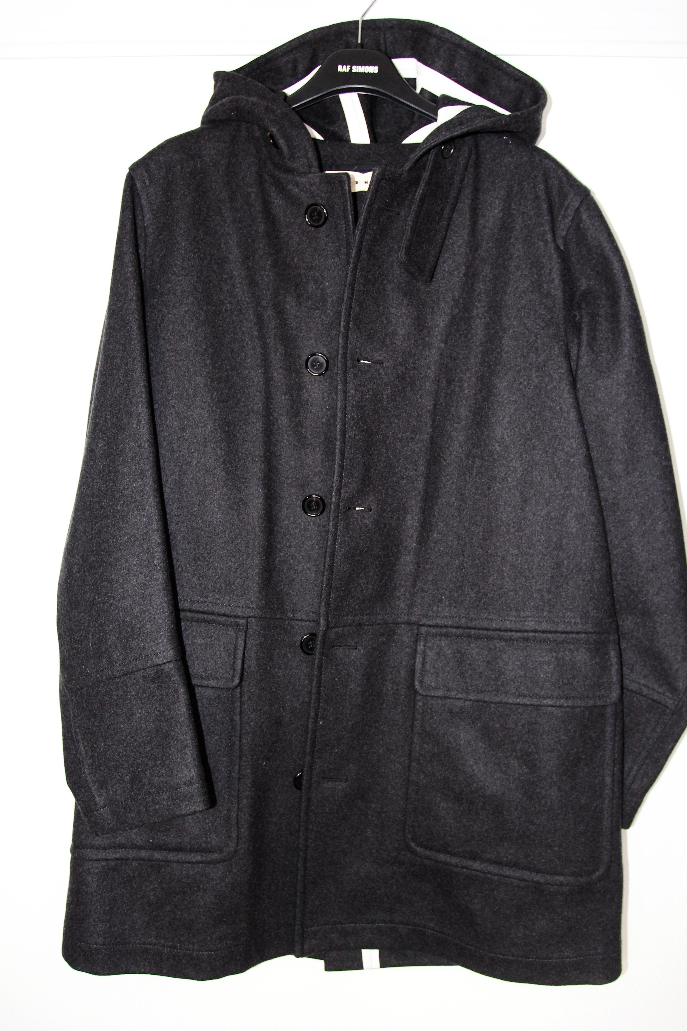 Marni BRAND NEW AW13 MARNI LONG HOODED COAT 48 Size US M / EU 48-50 / 2 - 2 Thumbnail