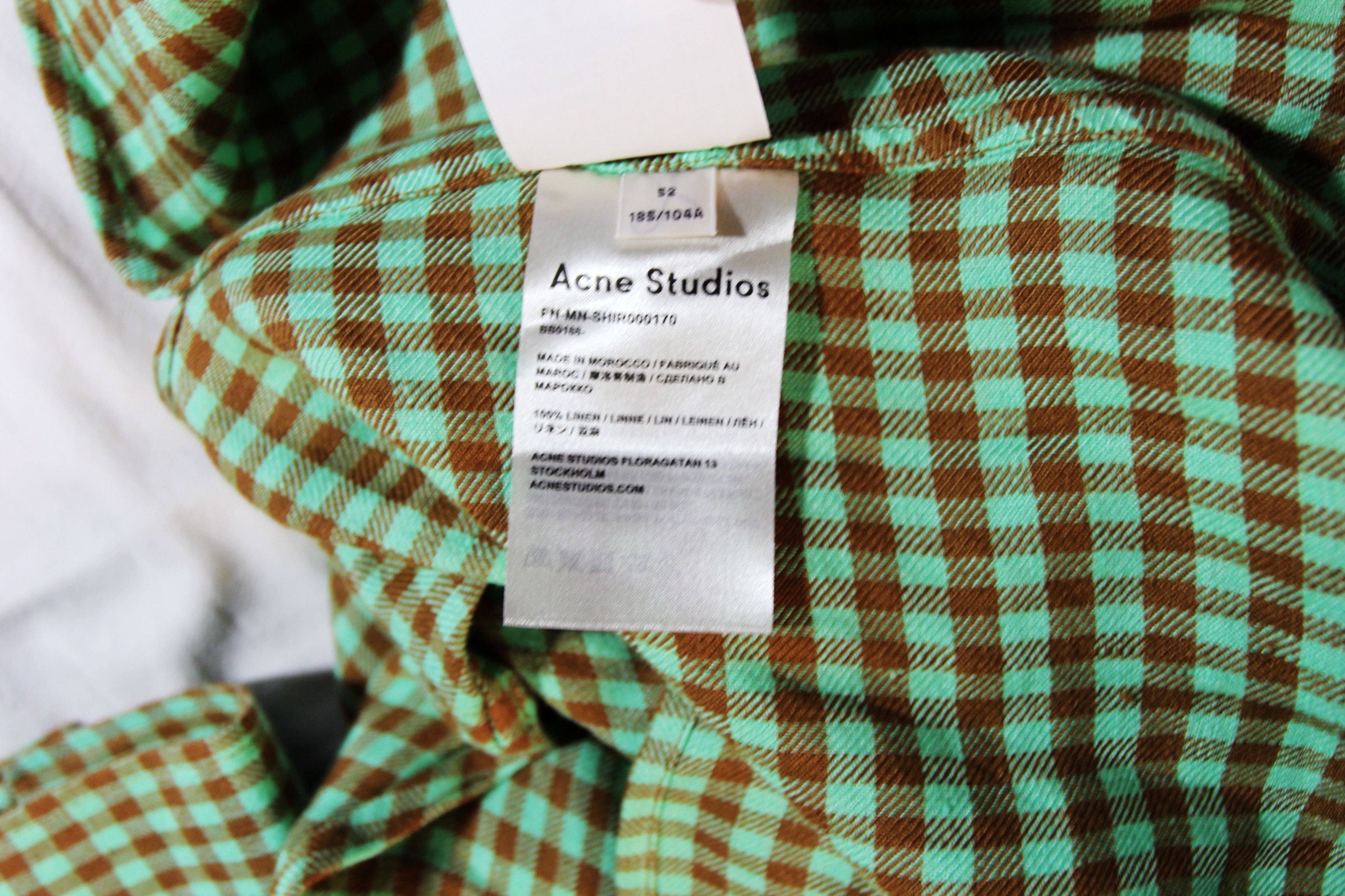 Acne Studios BNWT SS20 ACNE STUDIOS CHECKED LINEN SHIRT 52 Size US L / EU 52-54 / 3 - 8 Thumbnail