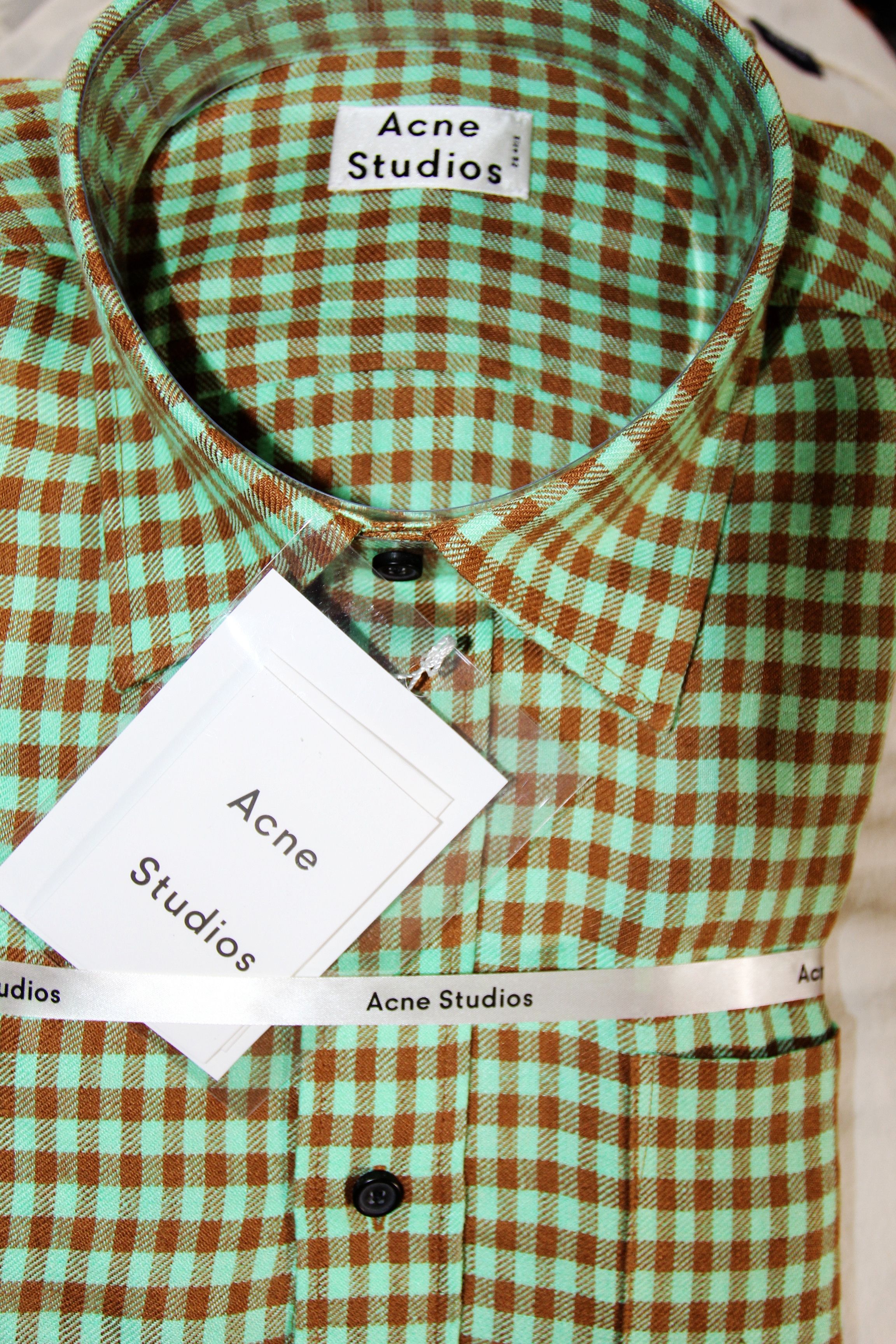 Acne Studios BNWT SS20 ACNE STUDIOS CHECKED LINEN SHIRT 52 Size US L / EU 52-54 / 3 - 9 Thumbnail