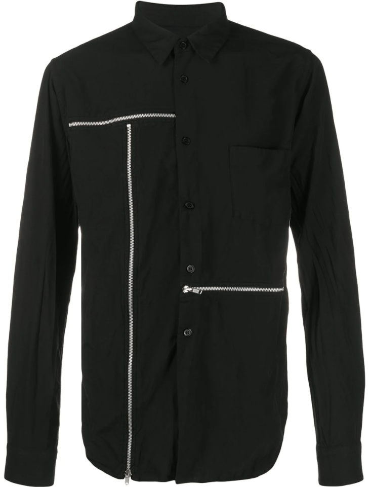 Comme des Garcons Black BNWT AW20 COMME DES GARCONS BLACK ZIP DETAIL SHIRT S Size US S / EU 44-46 / 1 - 11 Thumbnail