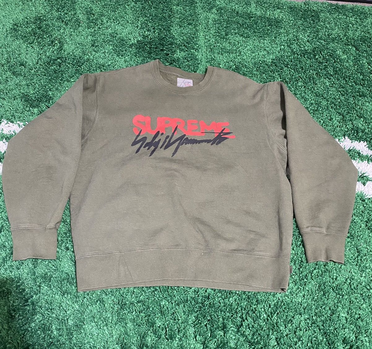 Supreme Supreme Yohji Yamamoto Crewneck Olive Medium | Grailed