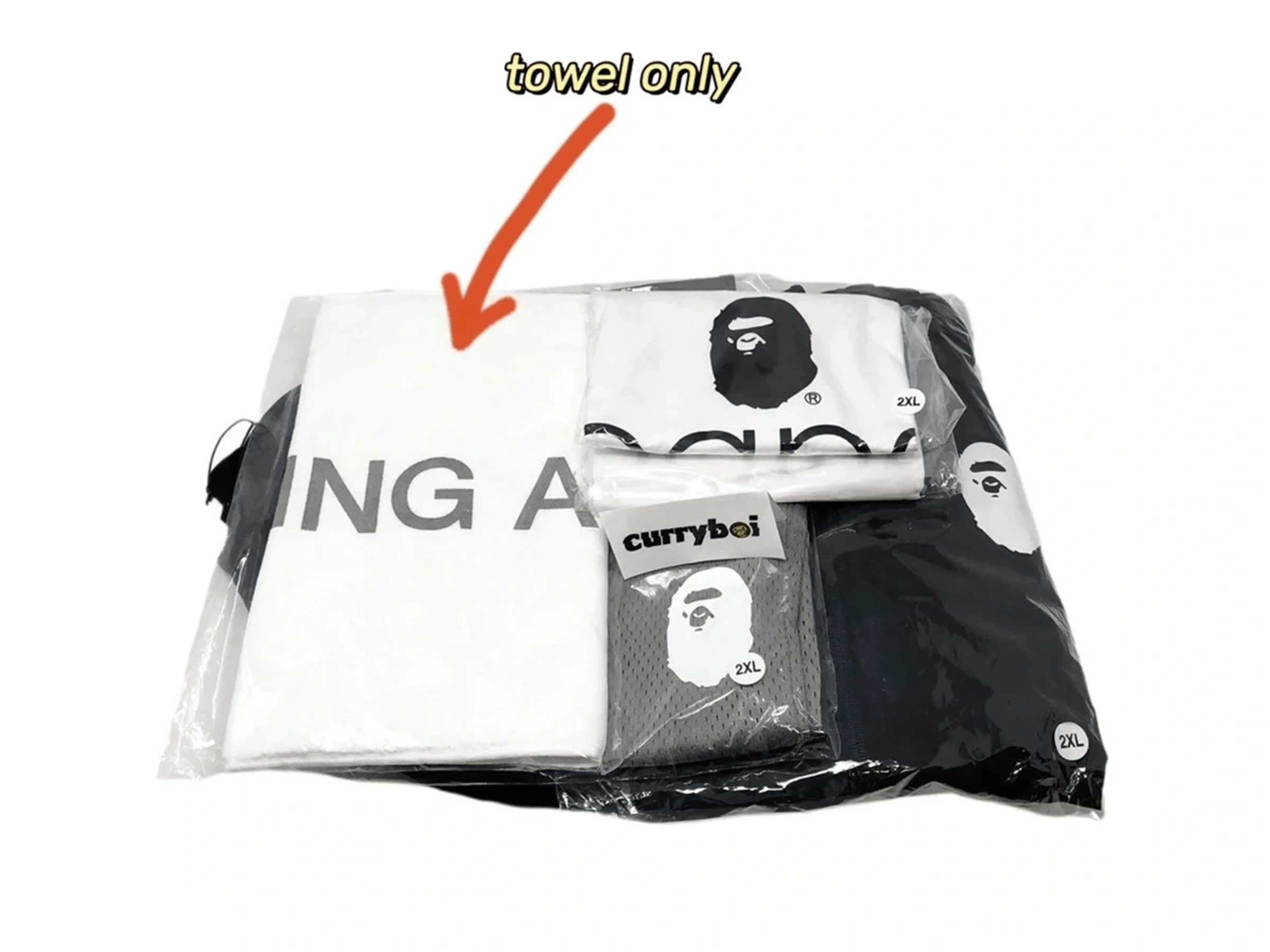 Bape Bape 2021 Summer Bag Training Club Sports Towel White Size ONE SIZE - 6 Thumbnail