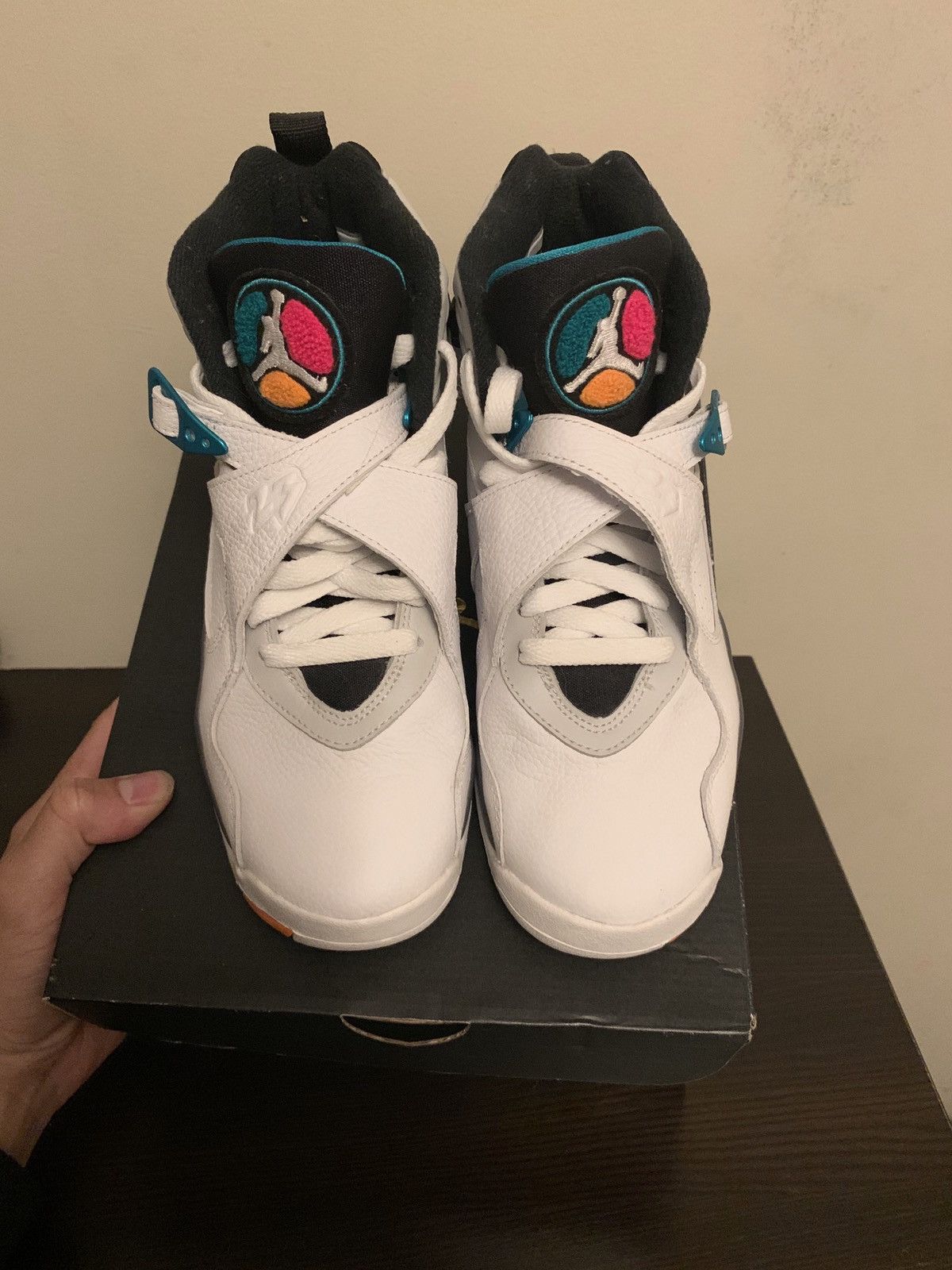 Jordan Brand × Nike Air Jordan 8 Retro GS South Beach Size US 5.5 / EU 38 - 2 Thumbnail