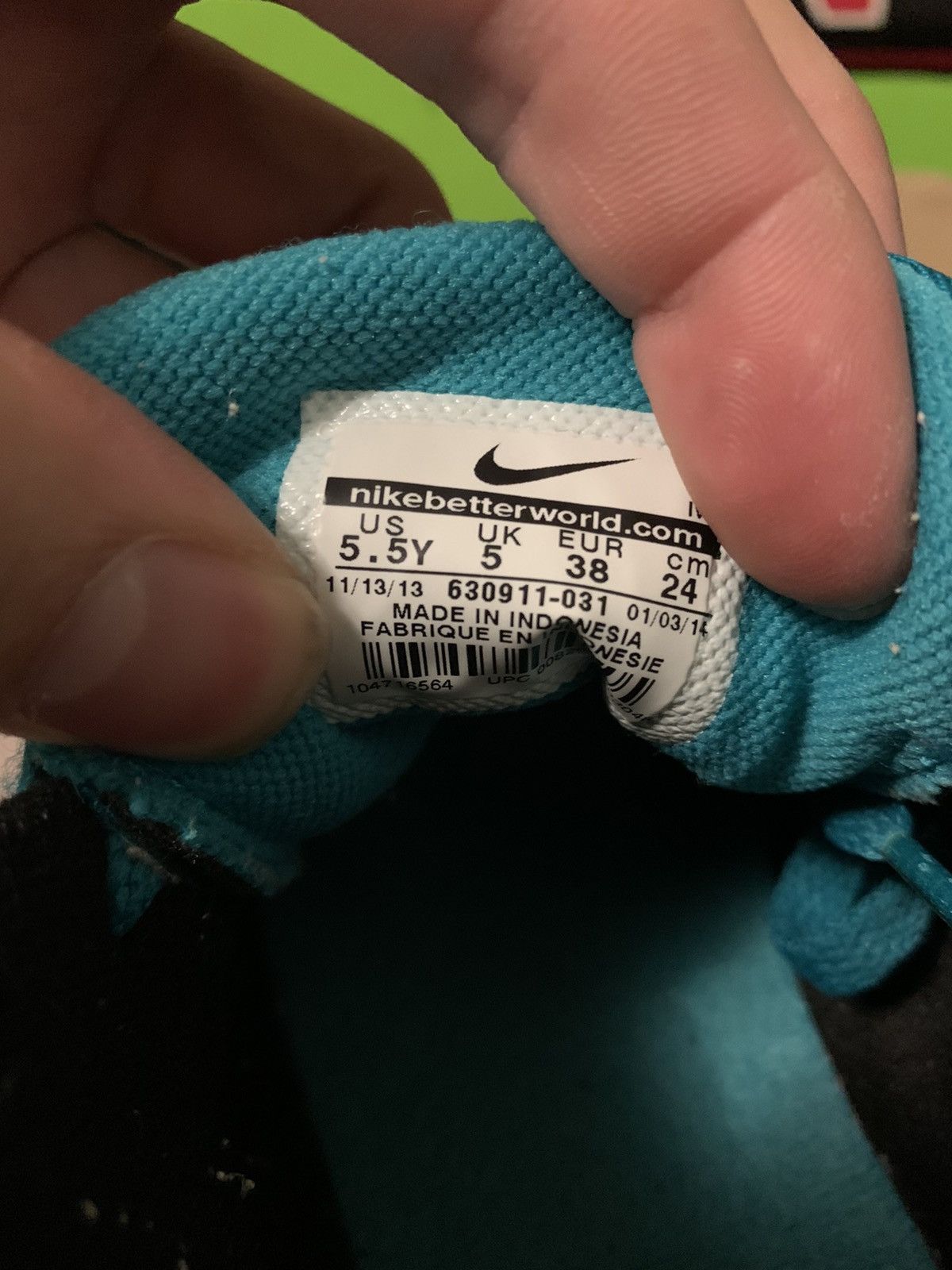 Nike Air Mission Teal/Black-White Size US 5.5 / EU 38 - 6 Thumbnail