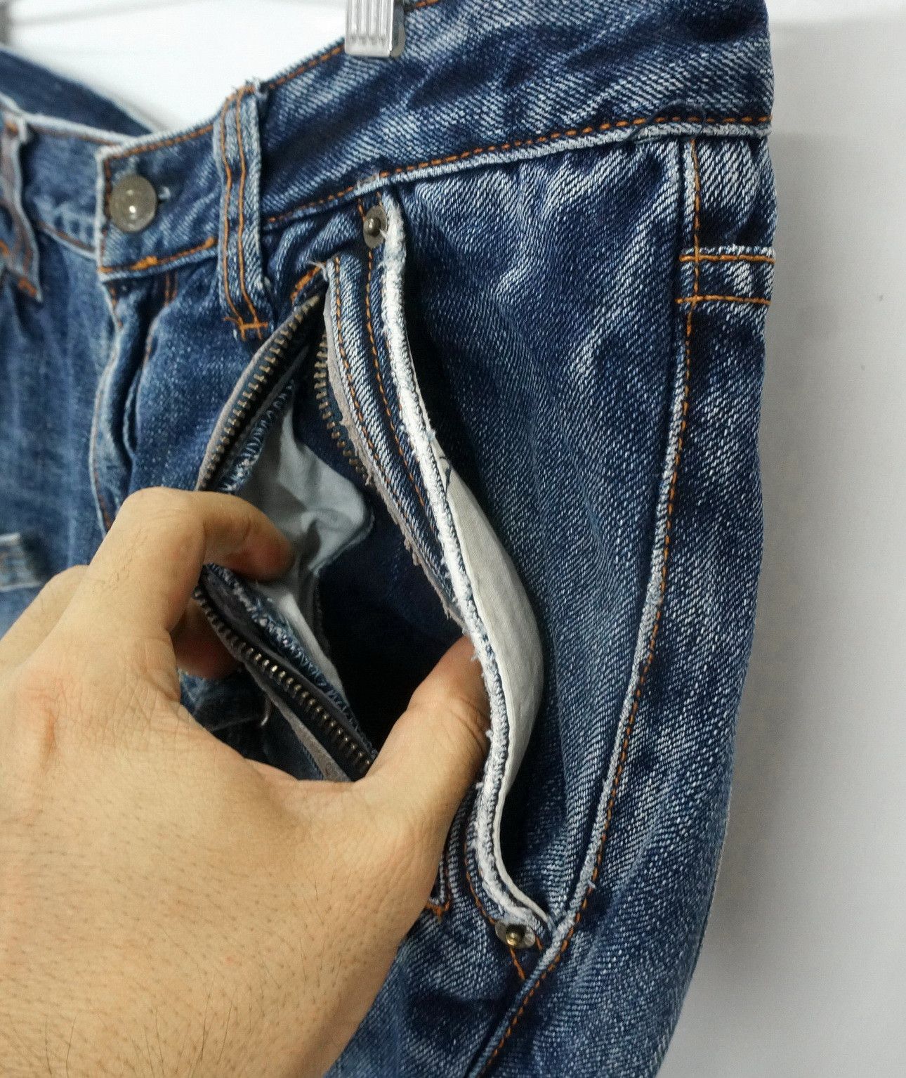 Japanese Brand 🔥Vtg! PPFM Peyton Place For Men Lowrise Jeans Cow Leather Size US 30 / EU 46 - 8 Thumbnail