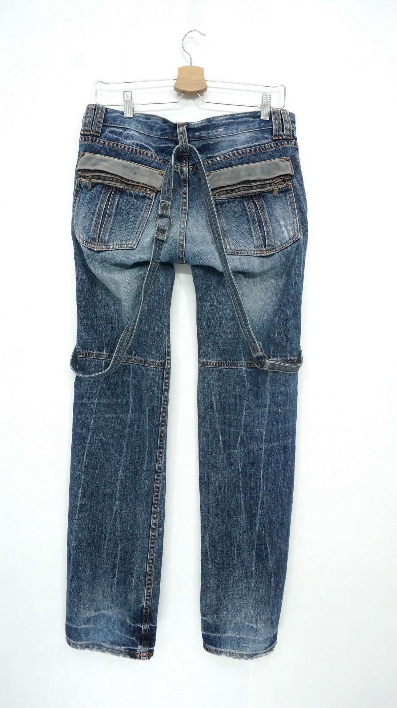 Japanese Brand 🔥Vtg! PPFM Peyton Place For Men Lowrise Jeans Cow Leather Size US 30 / EU 46 - 4 Thumbnail