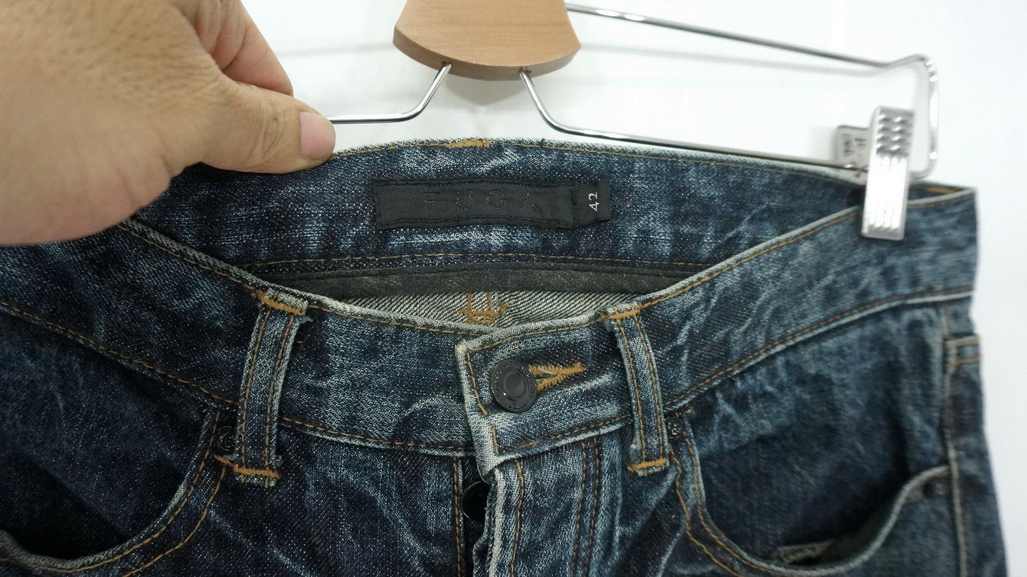 Japanese Brand Flare Vintage Distressed Boro Skinny Lowrise Jeans Size US 30 / EU 46 - 8 Thumbnail