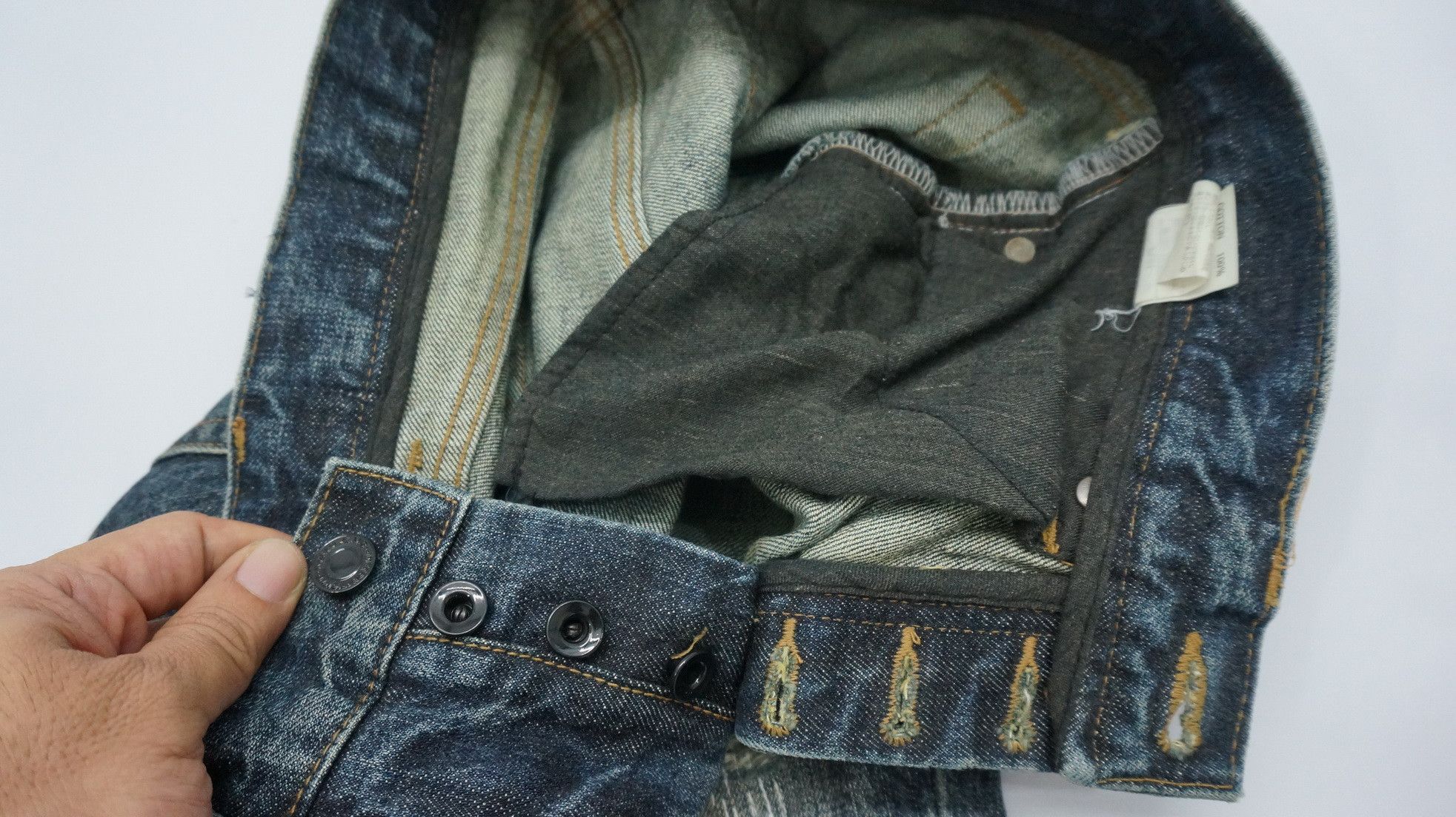 Japanese Brand Flare Vintage Distressed Boro Skinny Lowrise Jeans Size US 30 / EU 46 - 20 Thumbnail