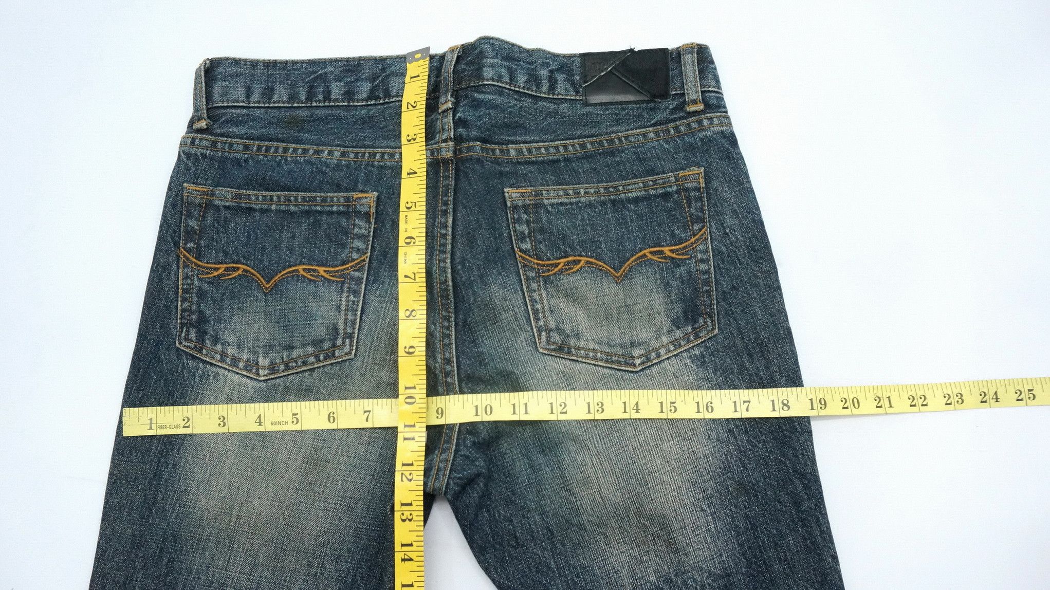 Japanese Brand Flare Vintage Distressed Boro Skinny Lowrise Jeans Size US 30 / EU 46 - 18 Thumbnail