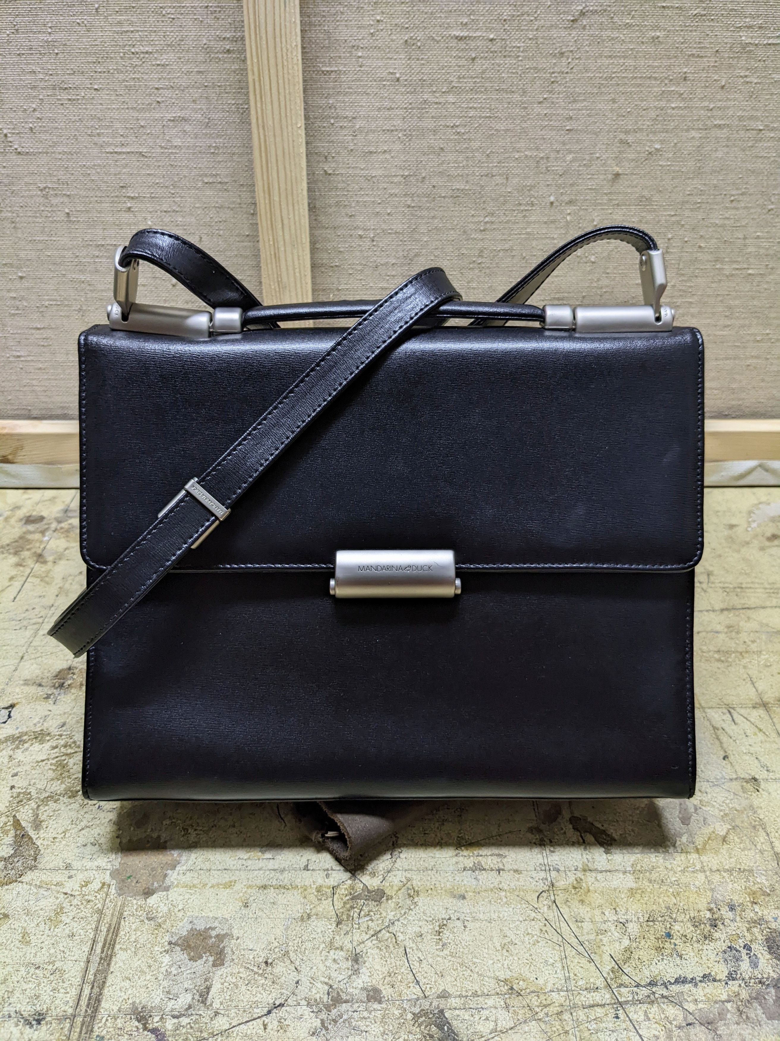 Mandarina Duck × Vintage × Yohji Yamamoto Rare! 00s Mandarina Duck Business  Shoulder/Hand Leather Bag | Grailed