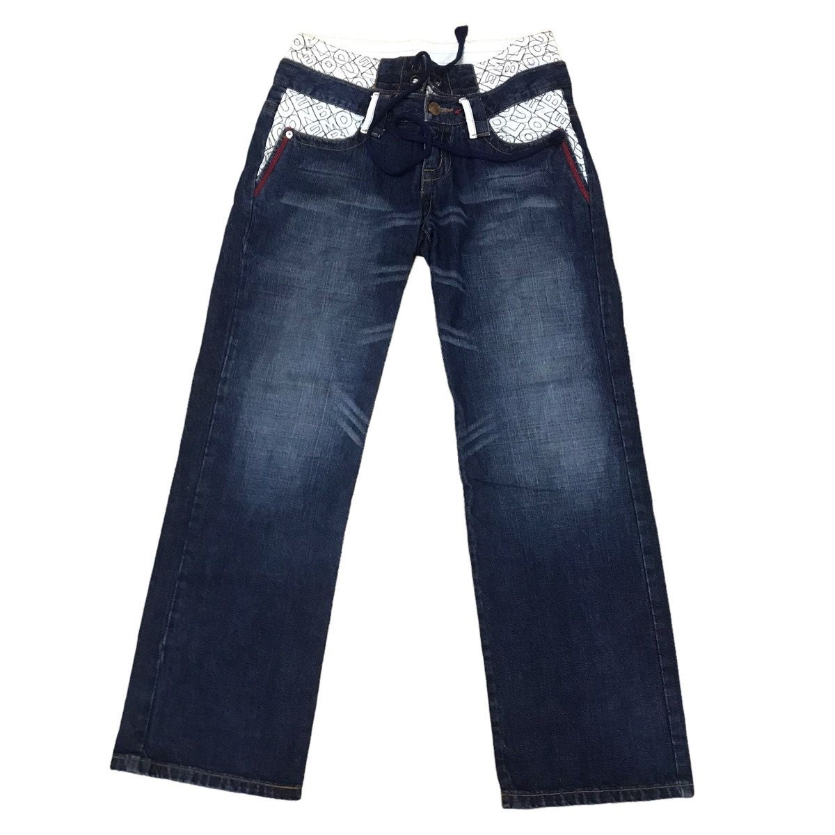 Designer × Japanese Brand Blue moon blue embroidery japanese denim pants Size US 30 / EU 46 - 2 Thumbnail