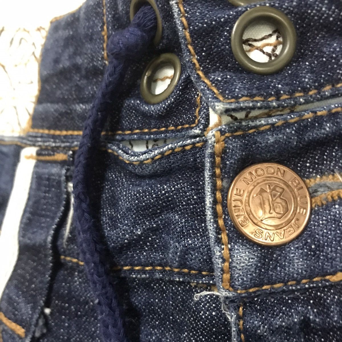 Designer × Japanese Brand Blue moon blue embroidery japanese denim pants Size US 30 / EU 46 - 9 Thumbnail