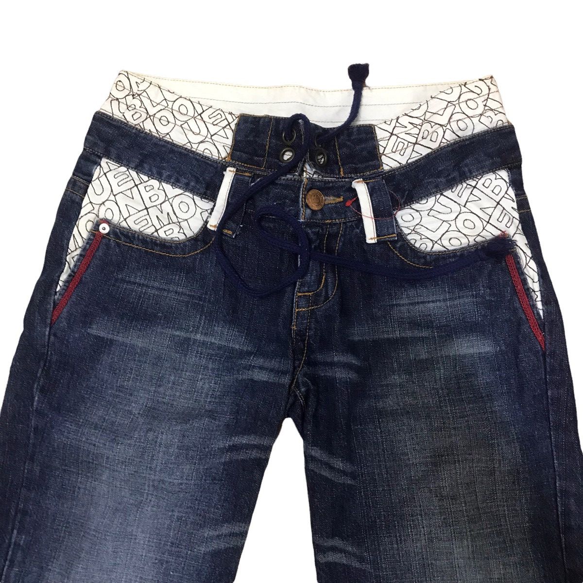 Designer × Japanese Brand Blue moon blue embroidery japanese denim pants Size US 30 / EU 46 - 3 Thumbnail