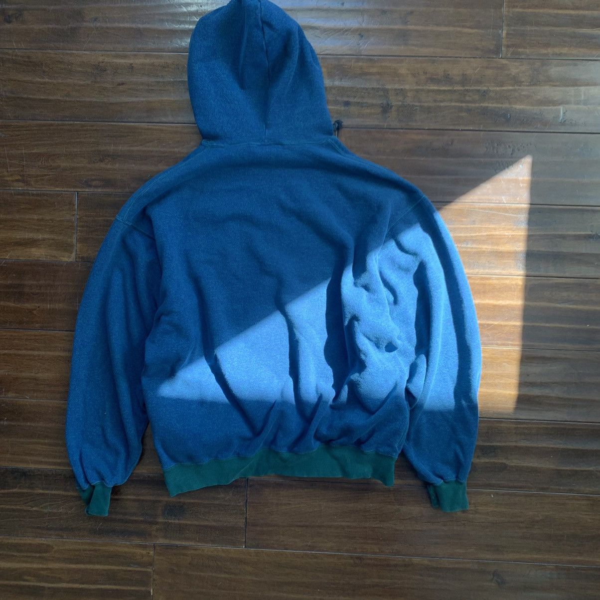 Vintage 1990s Blue green boxy hoodie Size US M / EU 48-50 / 2 - 3 Thumbnail