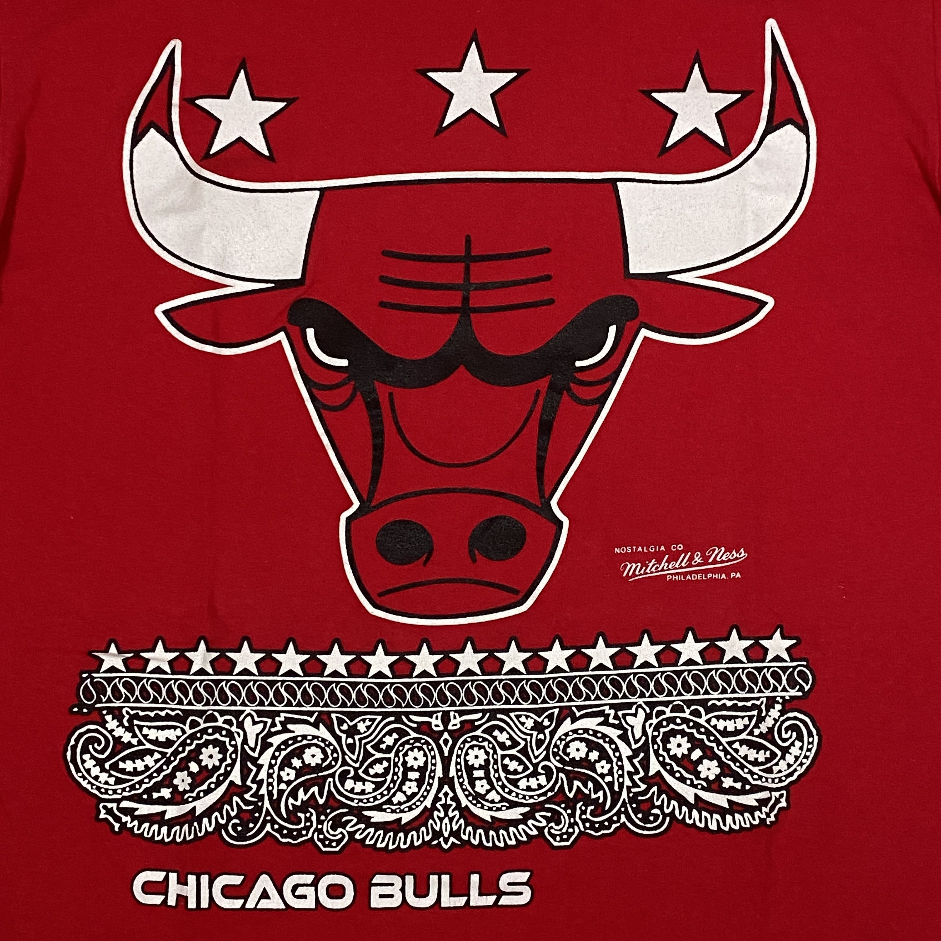 Mitchell & Ness × NBA × Vintage M & N Nostalgia Co CHICAGO BULLS Bandana T Shirt Men Large Size US L / EU 52-54 / 3 - 2 Thumbnail