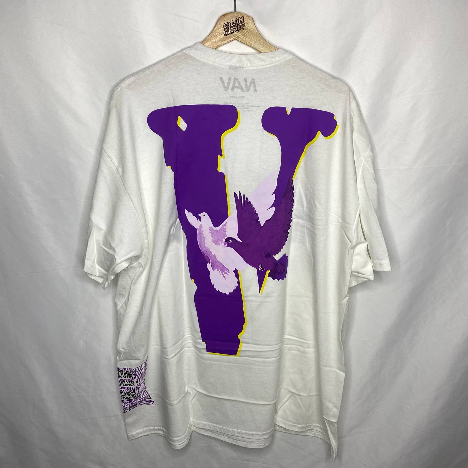 NEW Authentic VLONE X NAV Good Intentions Doves T-Shirt - White Graphic Tee (Multiple Sizes) 5 thumbnail image