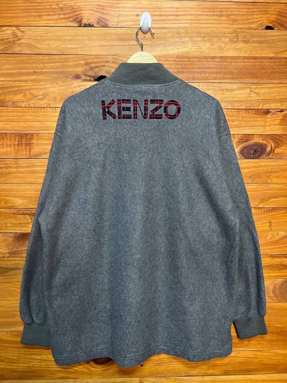 image of Authentic Kenzo Golf Wool Sweatshirt in Grey, Men's (Size Large)