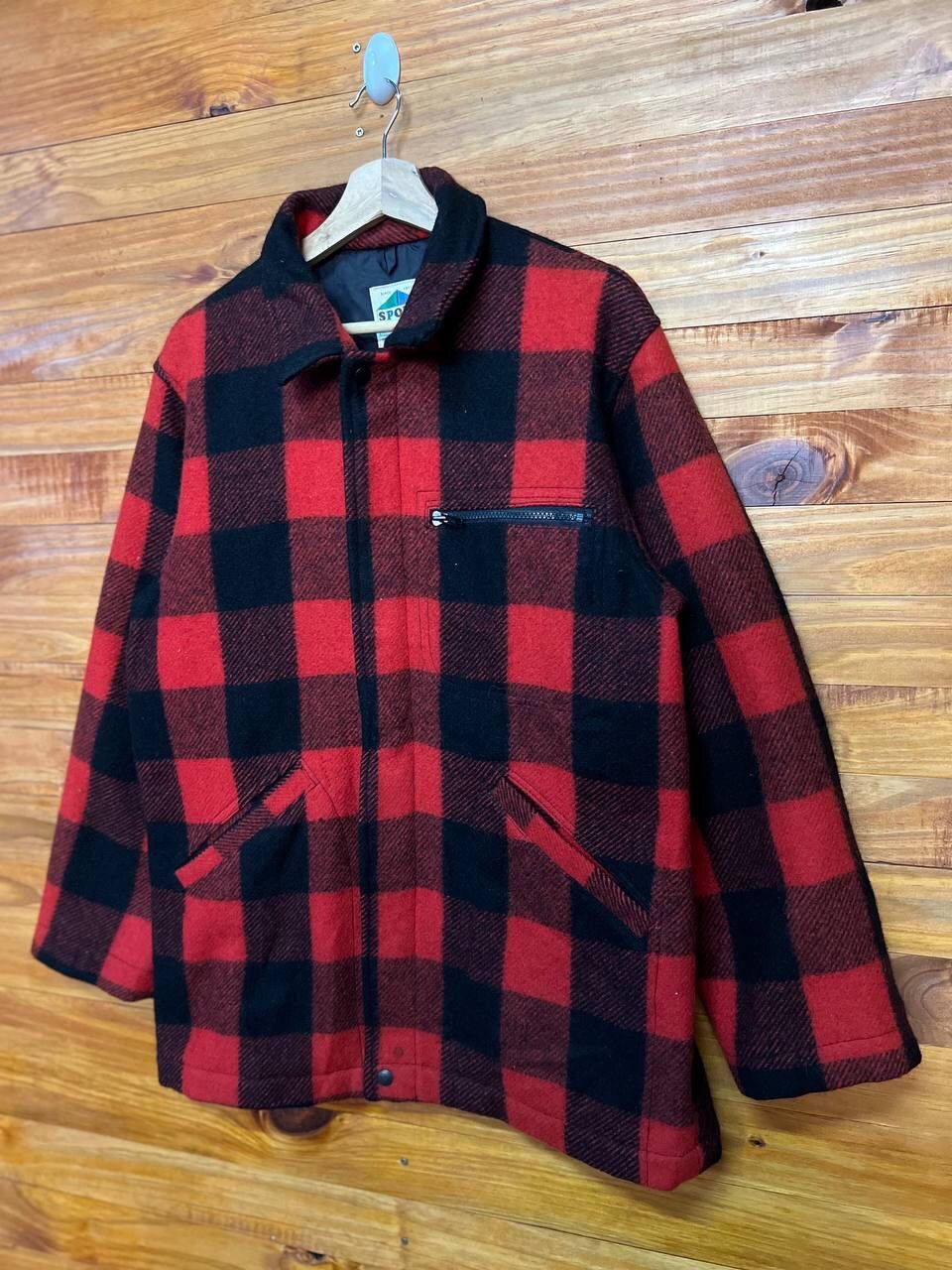 Vintage VINTAGE SPORT SHACK WOOL PLAID JACKET Size US L / EU 52-54 / 3 - 3 Thumbnail