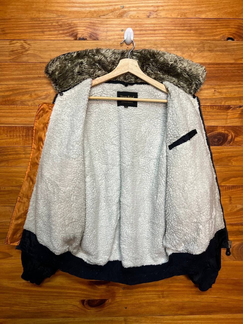 Vintage WARM HEART SHERPA LINED BOMBER JACKET Size US L / EU 52-54 / 3 - 9 Thumbnail