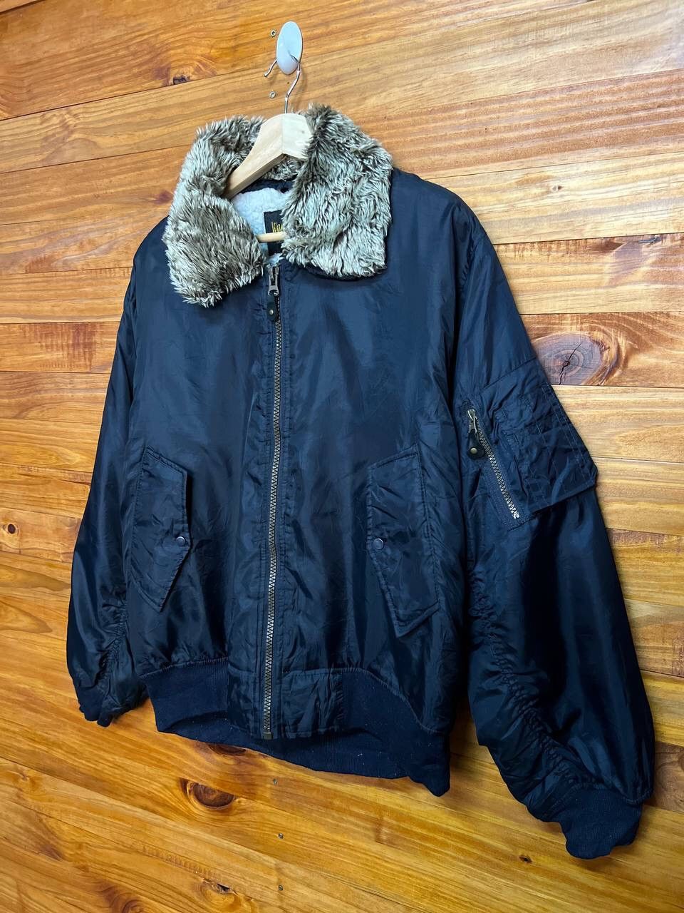 Vintage WARM HEART SHERPA LINED BOMBER JACKET Size US L / EU 52-54 / 3 - 3 Thumbnail