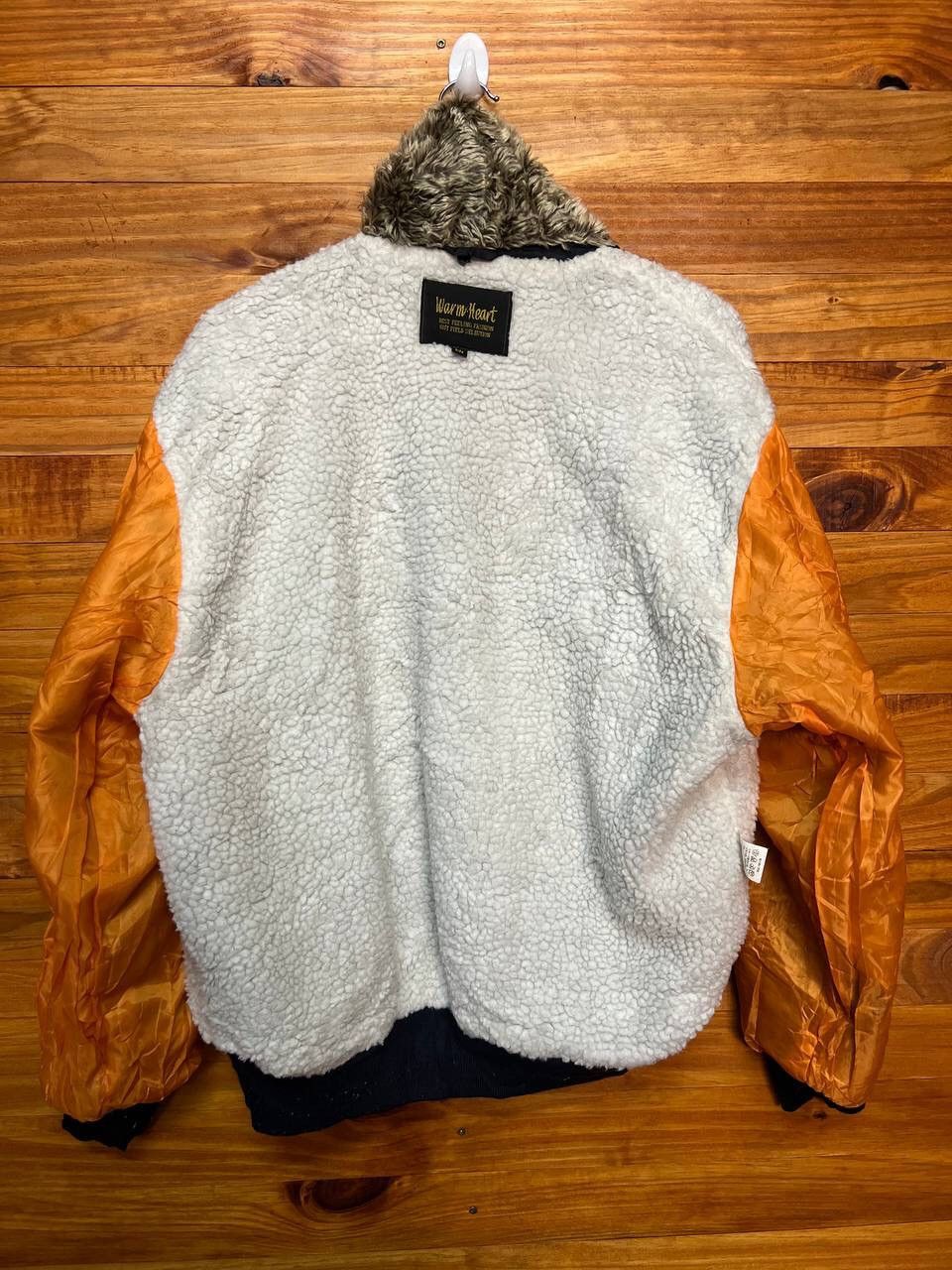 Vintage WARM HEART SHERPA LINED BOMBER JACKET Size US L / EU 52-54 / 3 - 15 Thumbnail