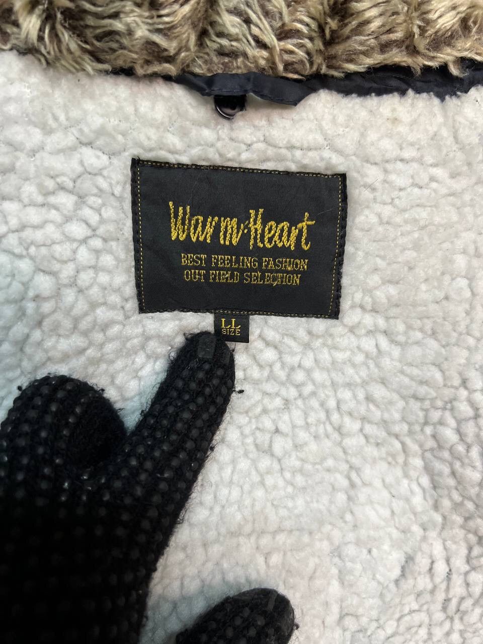Vintage WARM HEART SHERPA LINED BOMBER JACKET Size US L / EU 52-54 / 3 - 16 Thumbnail