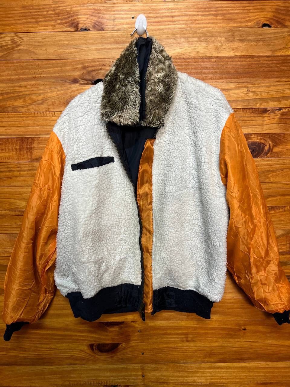 Vintage WARM HEART SHERPA LINED BOMBER JACKET Size US L / EU 52-54 / 3 - 14 Thumbnail