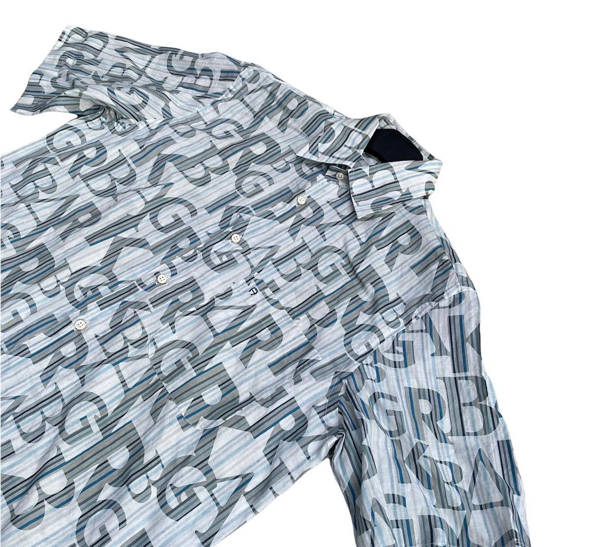 Aigner × Designer × Le Grande Bleu (L.G.B.) Vintage Aigner Full Print Shirt Size US L / EU 52-54 / 3 - 2 Thumbnail