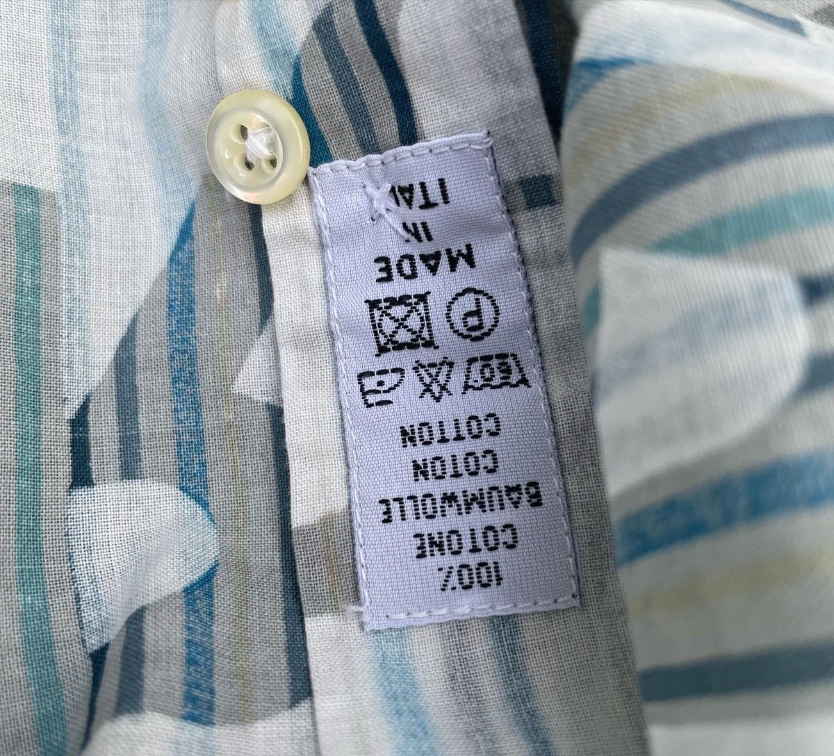 Aigner × Designer × Le Grande Bleu (L.G.B.) Vintage Aigner Full Print Shirt Size US L / EU 52-54 / 3 - 7 Thumbnail