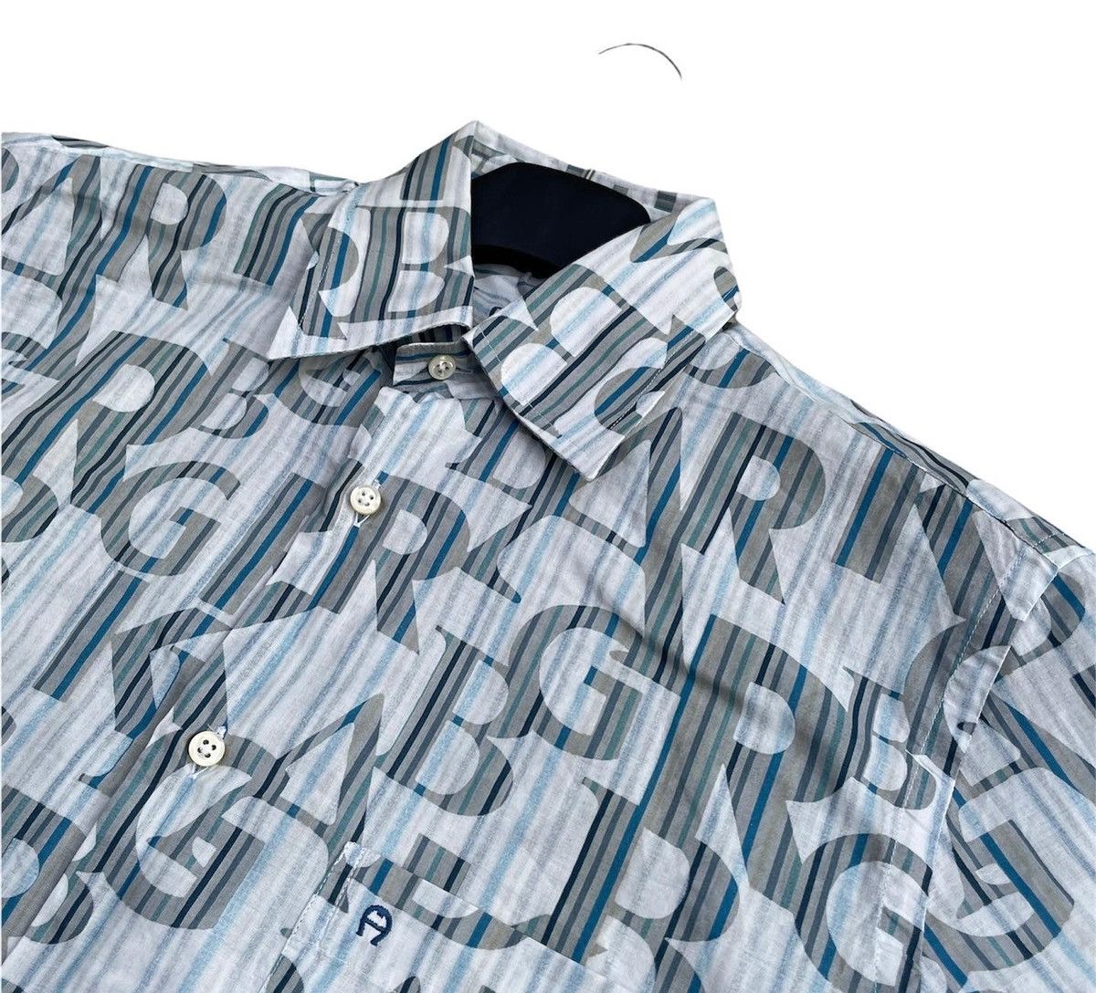 Aigner × Designer × Le Grande Bleu (L.G.B.) Vintage Aigner Full Print Shirt Size US L / EU 52-54 / 3 - 4 Thumbnail