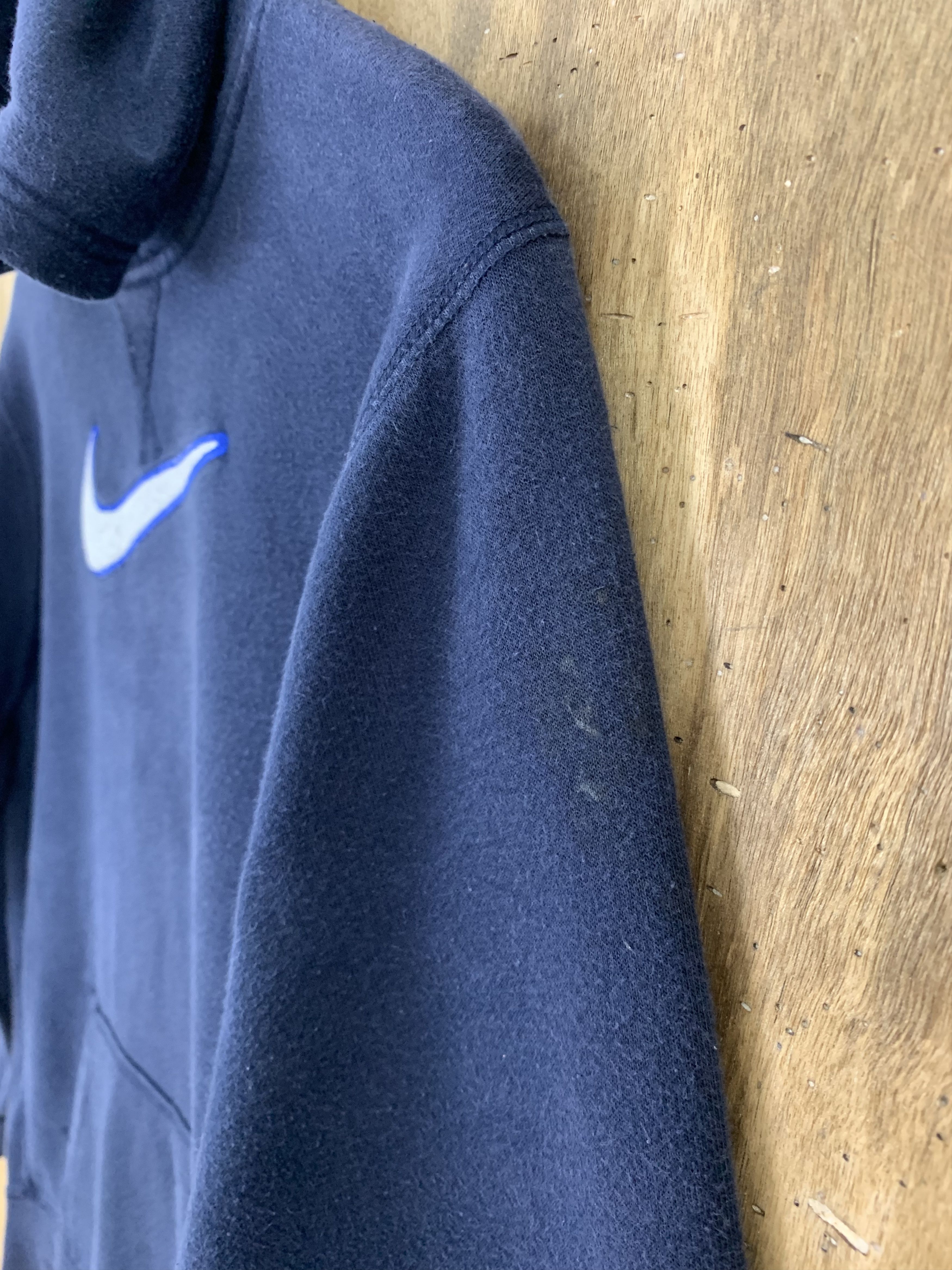 Japanese Brand Hoodies Nike Center Dark Blue Vintage Embrioded Crewneck Size US S / EU 44-46 / 1 - 6 Thumbnail