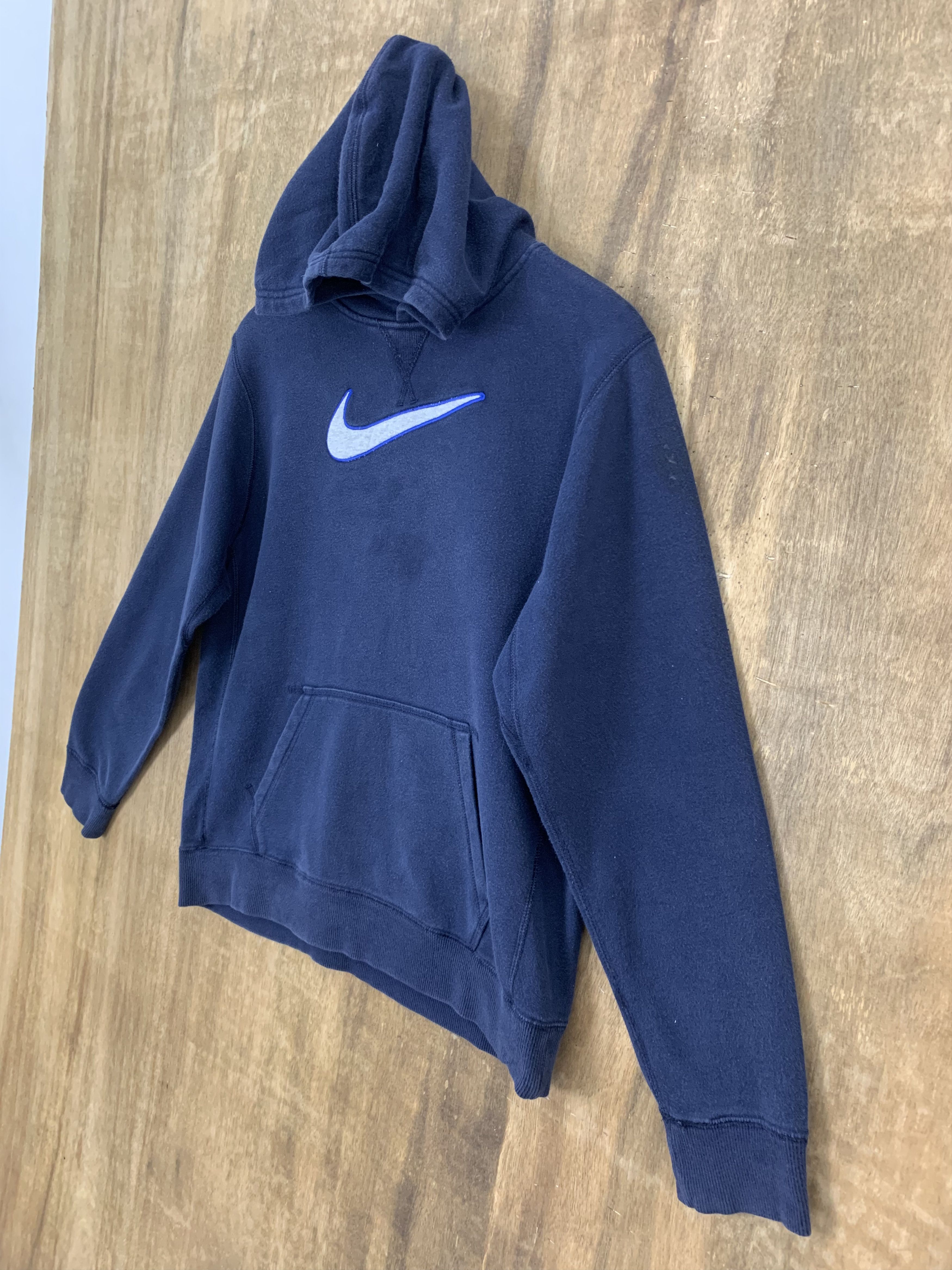 Japanese Brand Hoodies Nike Center Dark Blue Vintage Embrioded Crewneck Size US S / EU 44-46 / 1 - 5 Thumbnail