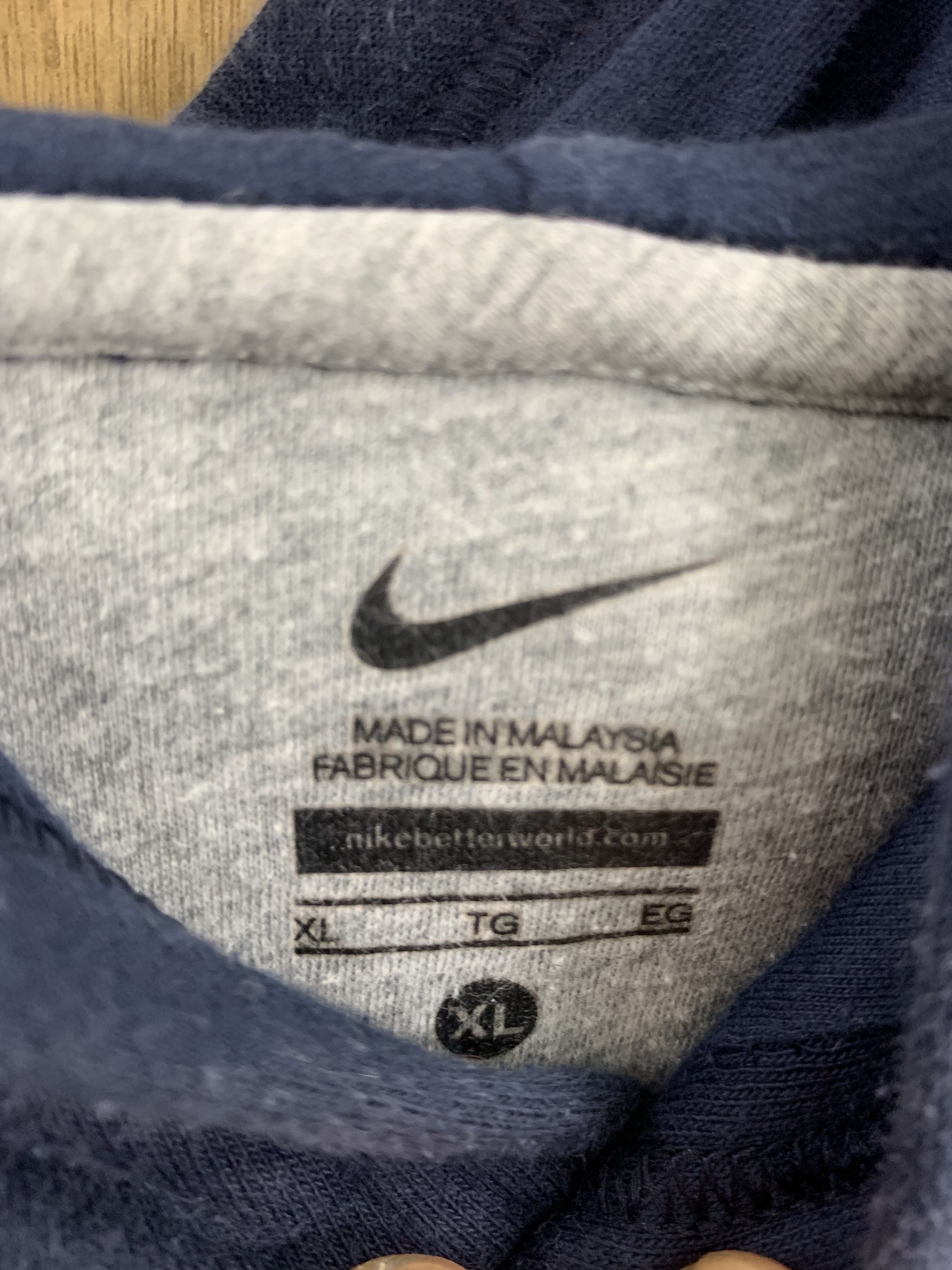 Japanese Brand Hoodies Nike Center Dark Blue Vintage Embrioded Crewneck Size US S / EU 44-46 / 1 - 11 Thumbnail