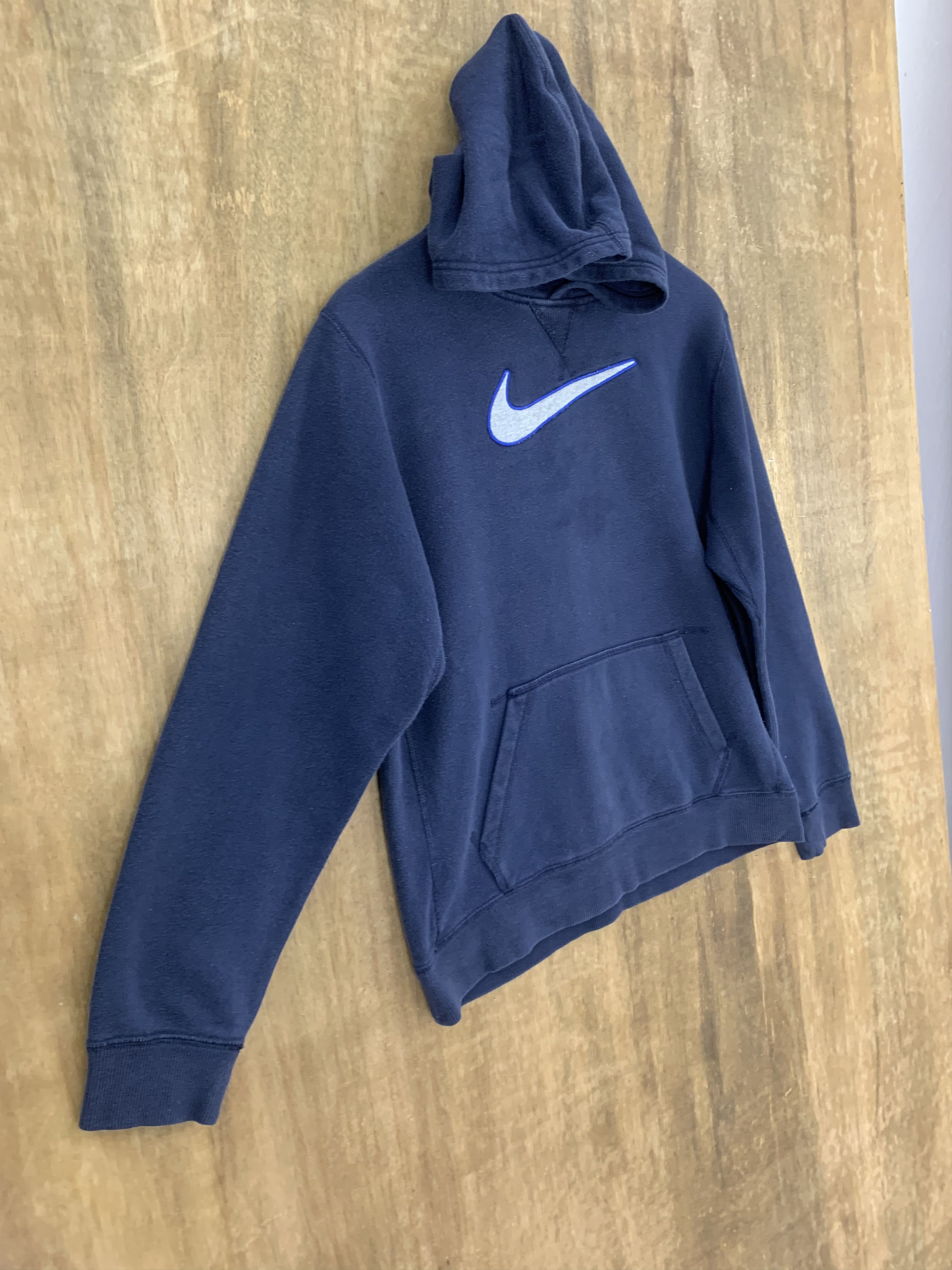 Japanese Brand Hoodies Nike Center Dark Blue Vintage Embrioded Crewneck Size US S / EU 44-46 / 1 - 4 Thumbnail