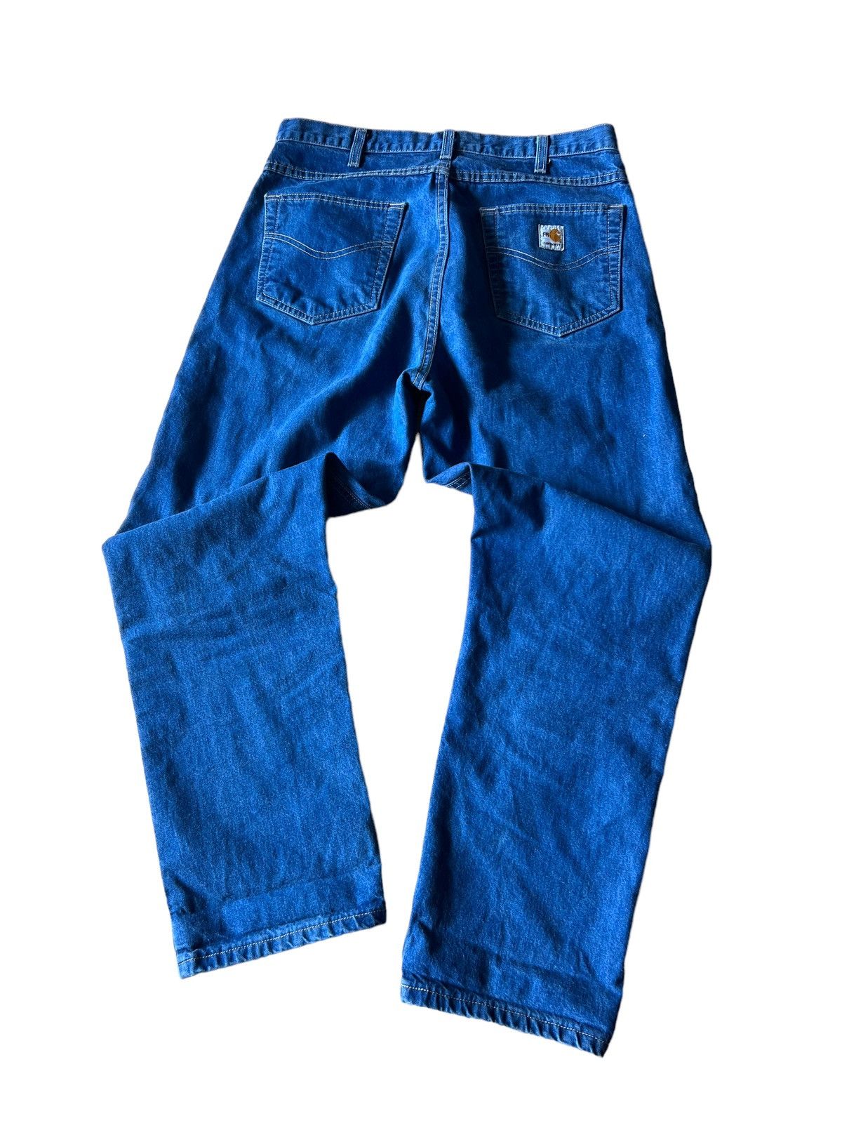 Carhartt × Vintage Vintage Carhartt Denim Workers Fire Resistant Pants Size US 34 / EU 50 - 1 Thumbnail