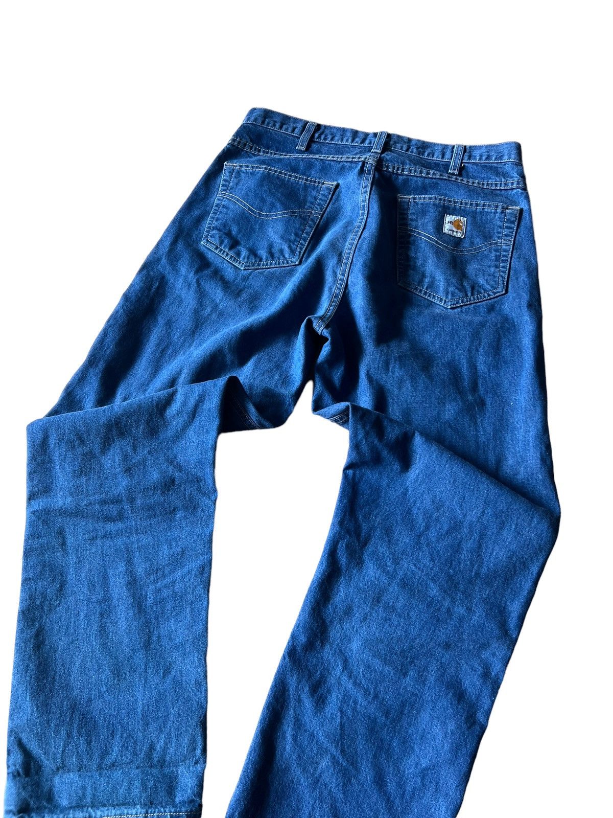 Carhartt × Vintage Vintage Carhartt Denim Workers Fire Resistant Pants Size US 34 / EU 50 - 2 Thumbnail