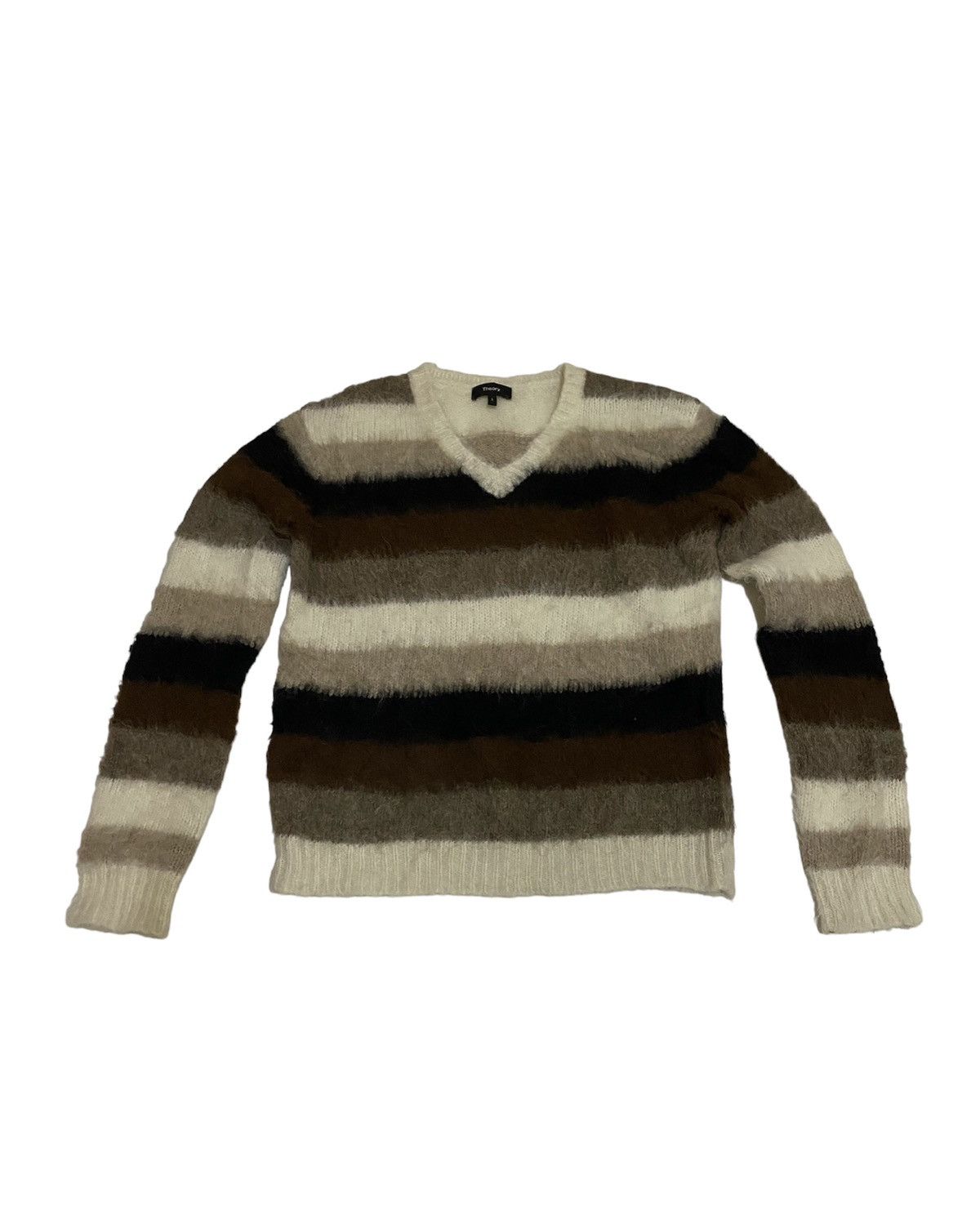 Theory Vintage Theory Stripes Airy Alpaca V-neck knitwear Size US S / EU 44-46 / 1 - 1 Thumbnail