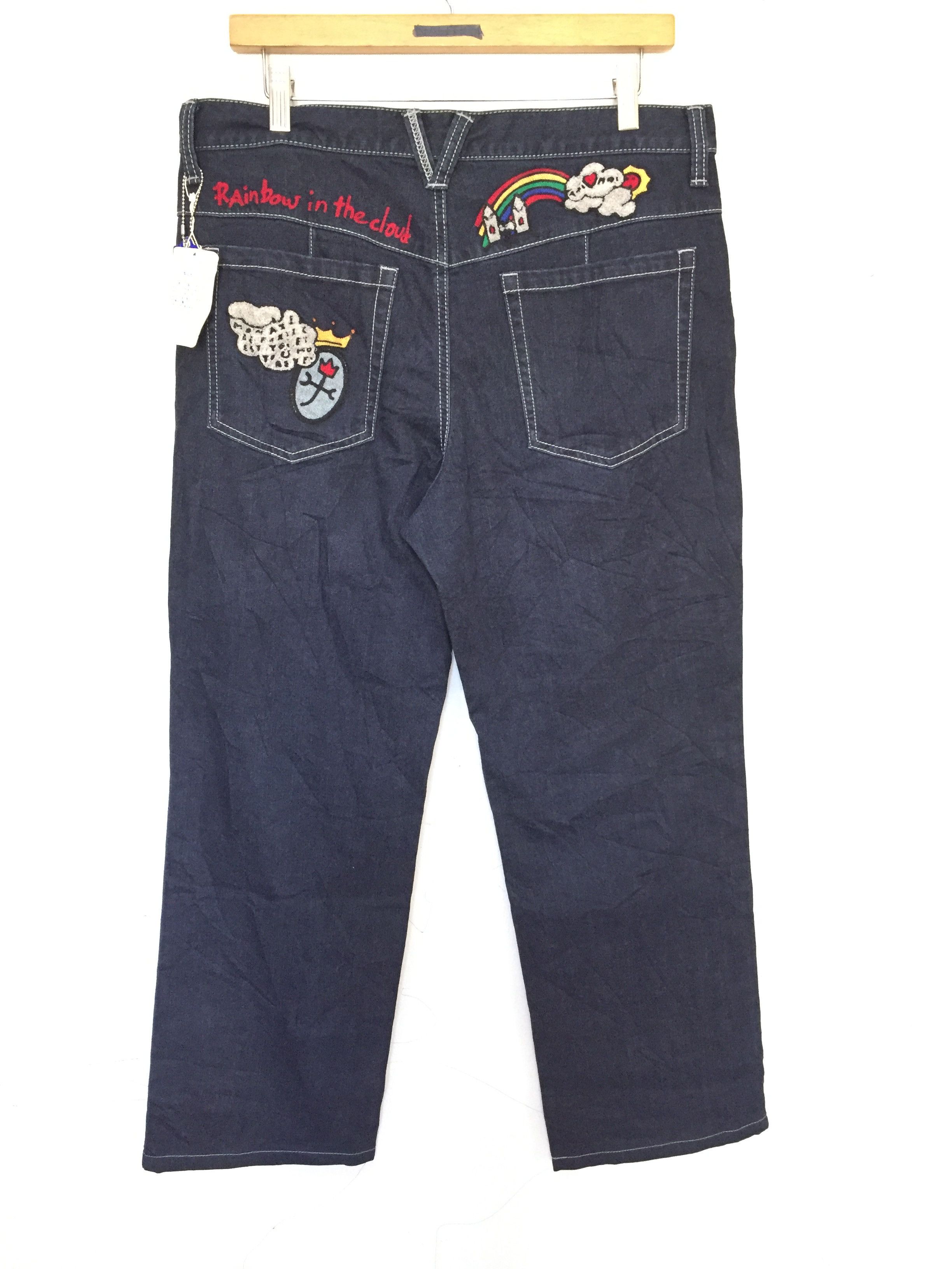 Iceberg × Jean Charles De Castelbajac × Vintage 1990s Castelbajac rainbow chain stitch pants Size US 34 / EU 50 - 3 Thumbnail