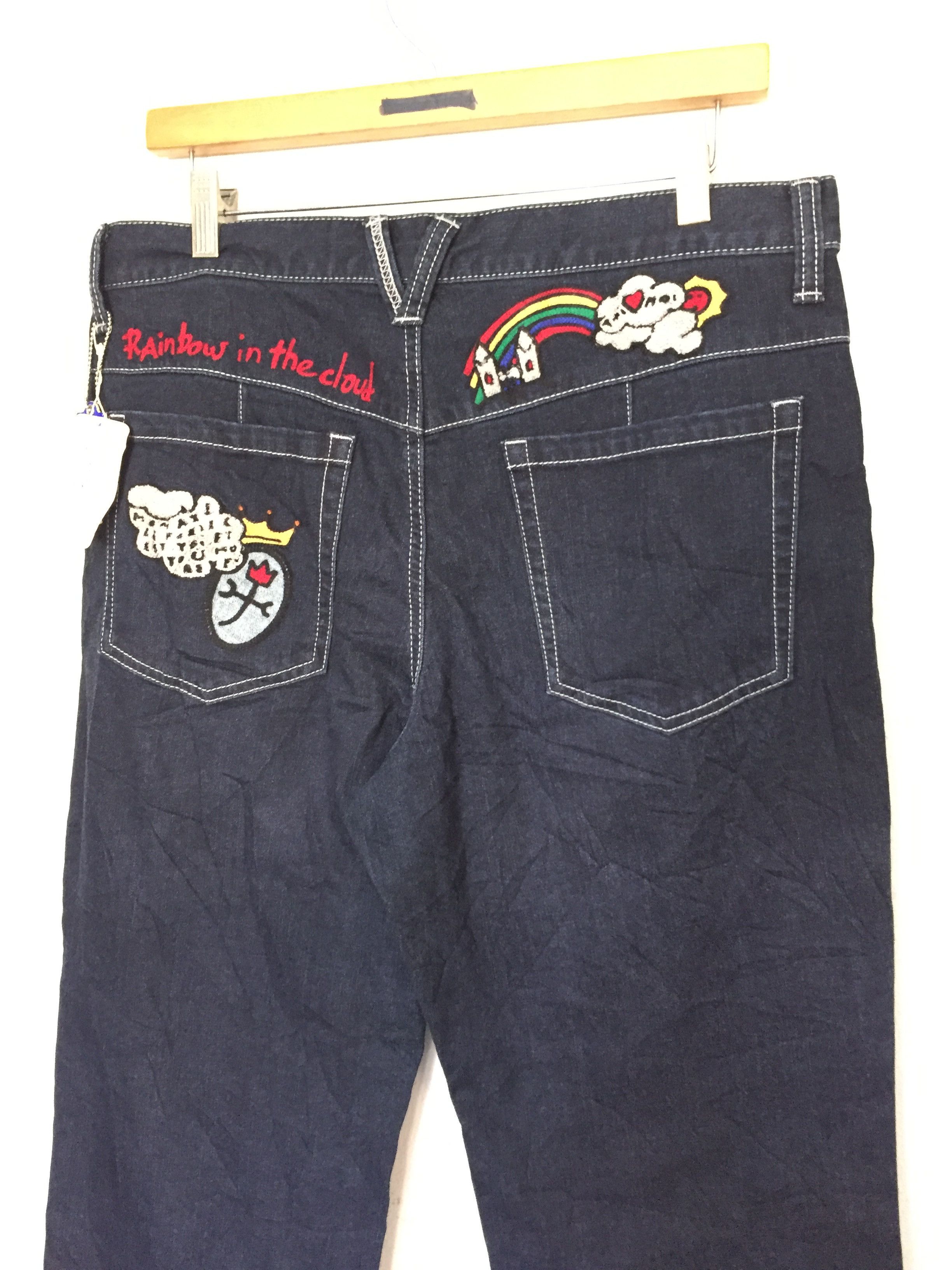 Iceberg × Jean Charles De Castelbajac × Vintage 1990s Castelbajac rainbow chain stitch pants Size US 34 / EU 50 - 4 Thumbnail