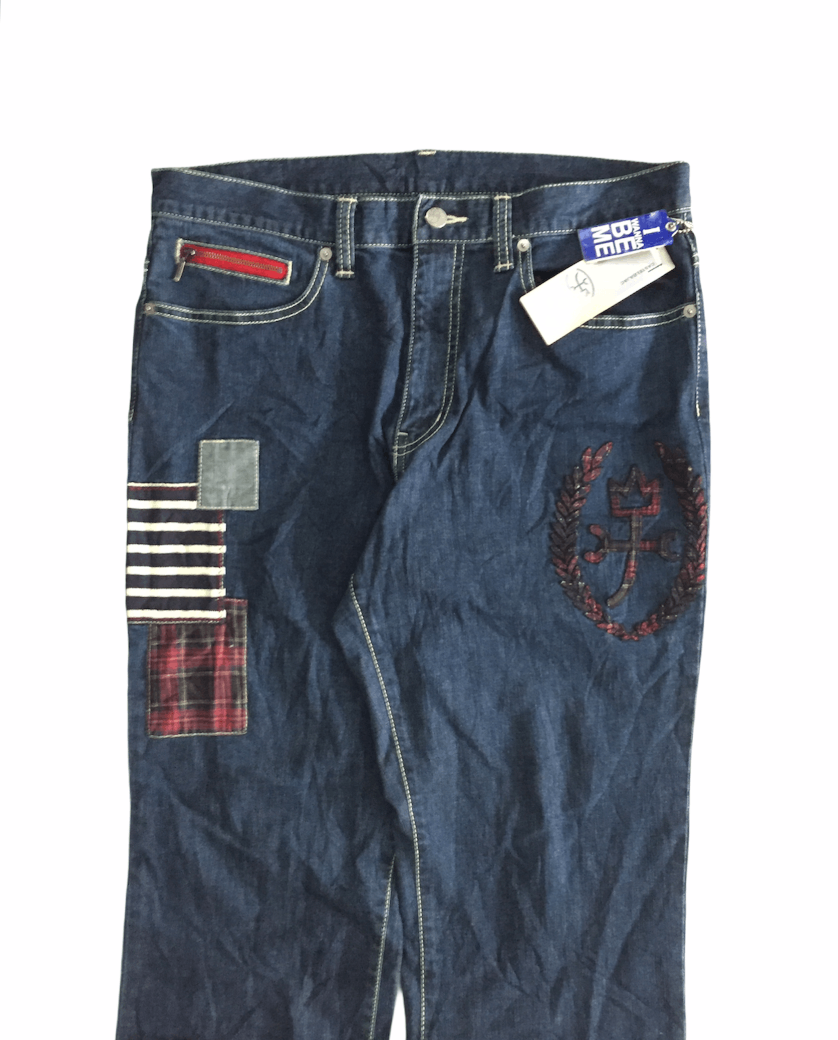 Iceberg NOS 90's Castelbajac Patchwork pants Size US 33 - 1 Thumbnail
