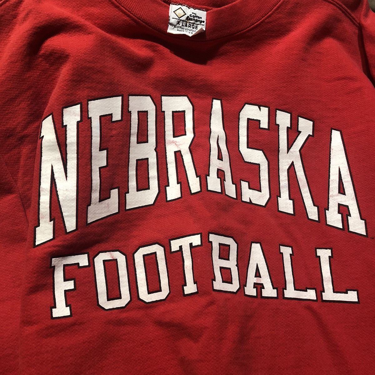 Vintage Vintage 90s Nebraska Football pullover Sweatshirt Crewneck Size US XL / EU 56 / 4 - 4 Thumbnail