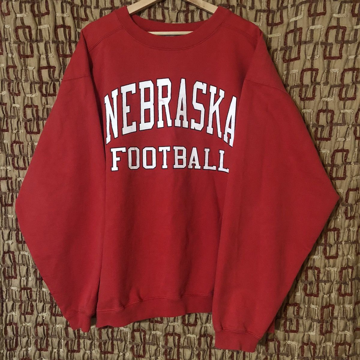 Vintage Vintage 90s Nebraska Football pullover Sweatshirt Crewneck Size US XL / EU 56 / 4 - 1 Thumbnail