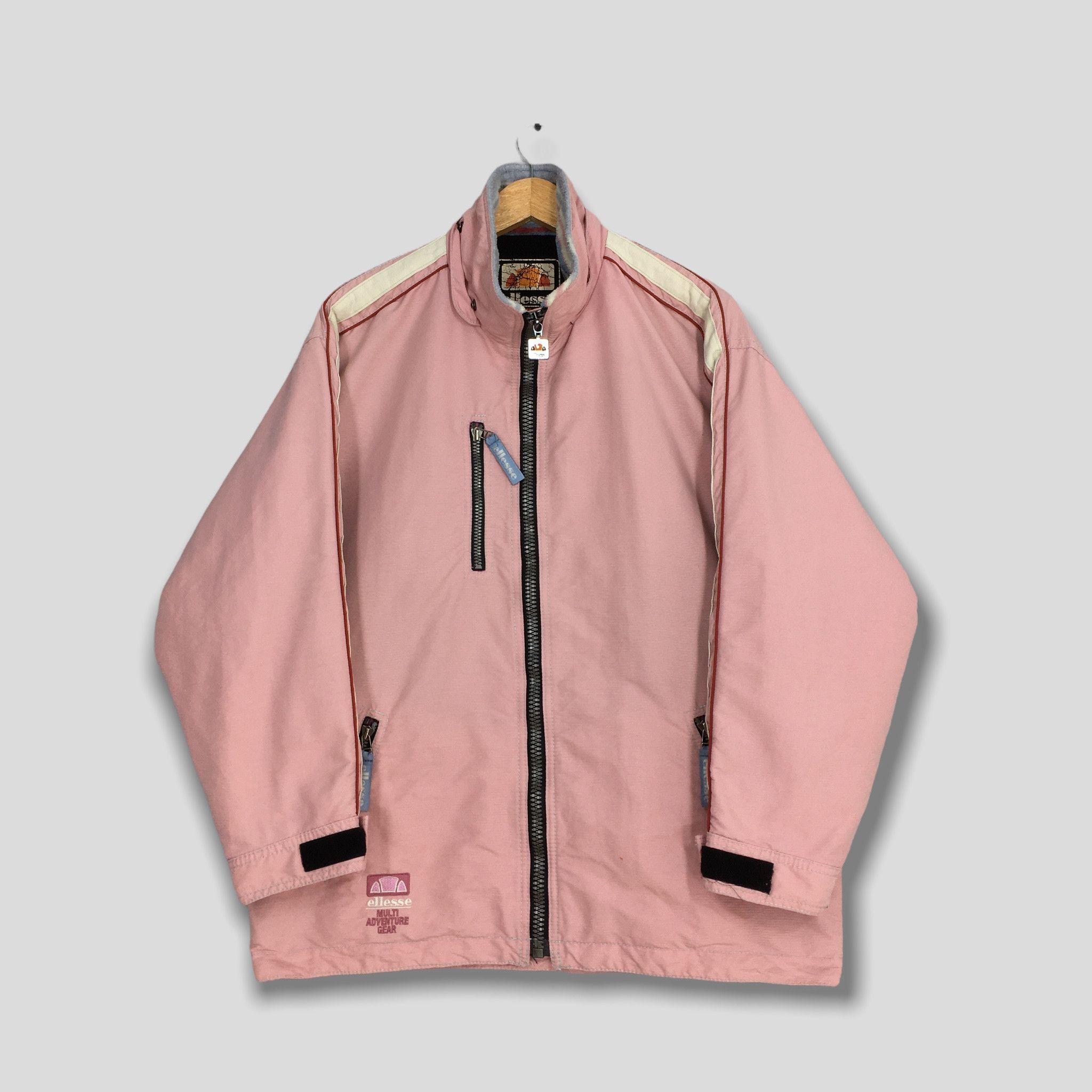 image of Bomber Jacket x Ellesse Vintage Ellesse Bomber Ski Wear Winter Pink Jacket, Men's (Size Small)