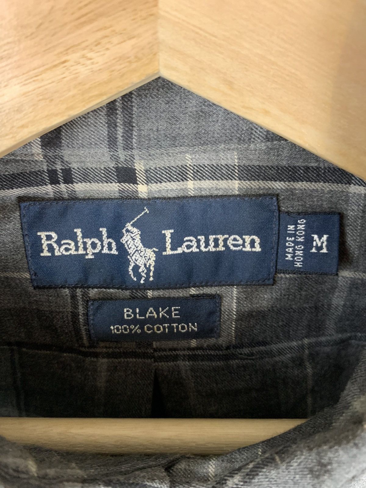 Polo Ralph Lauren Vintage Polo Ralph Lauren Greyscale Plaid Button Up ...