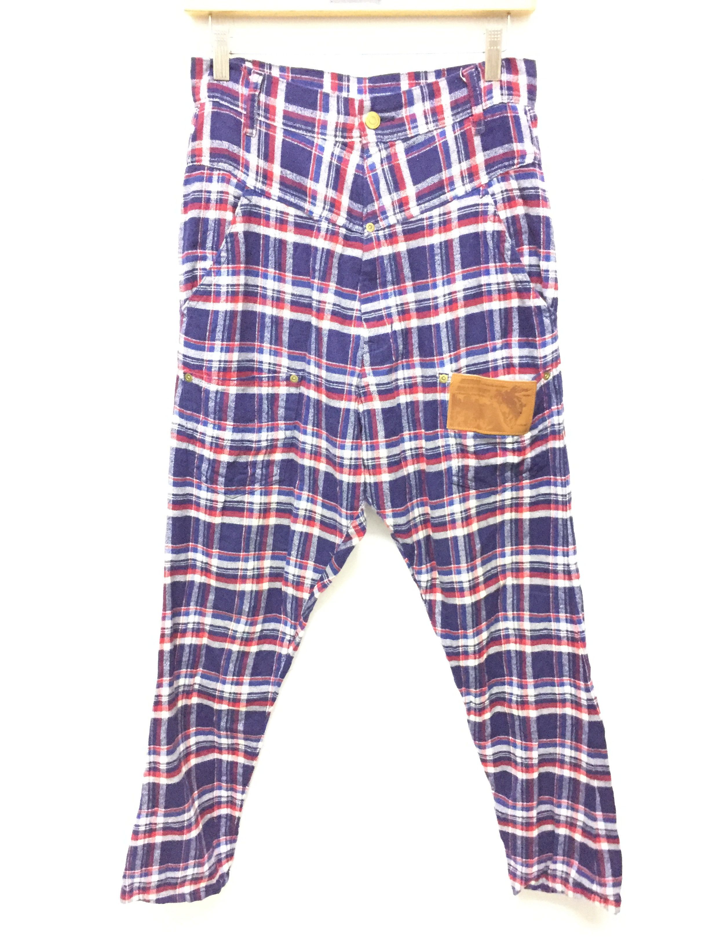 Issey Miyake × Ne-Net × mercibeaucoup ISSEY MIYAKE Mercibeaucoup tartan Drop crotch sarouel pants Size 28" / US 6 / IT 42 - 2 Thumbnail
