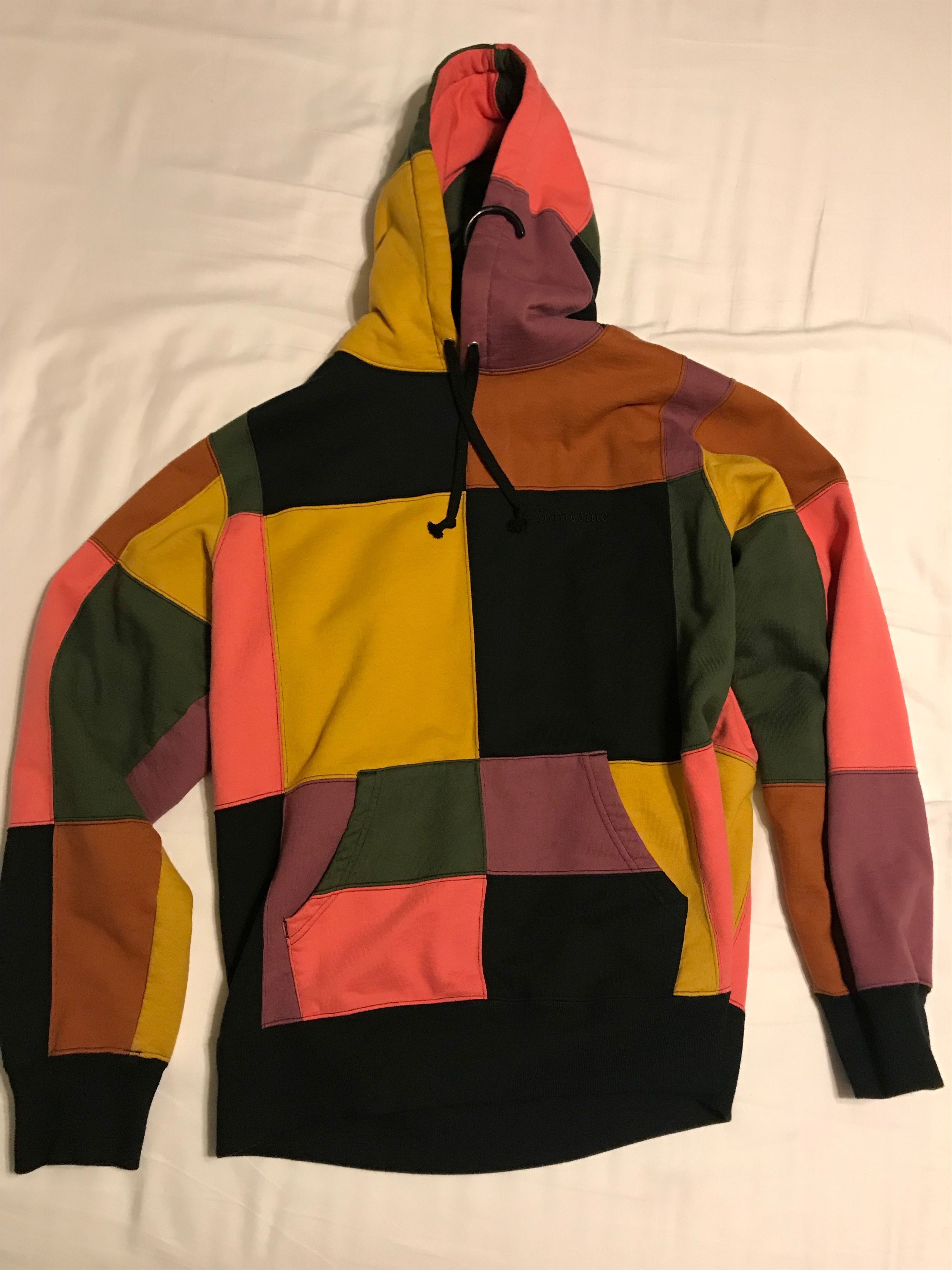 Popular Supreme patchwork sweatshirt Hoodie Size:M