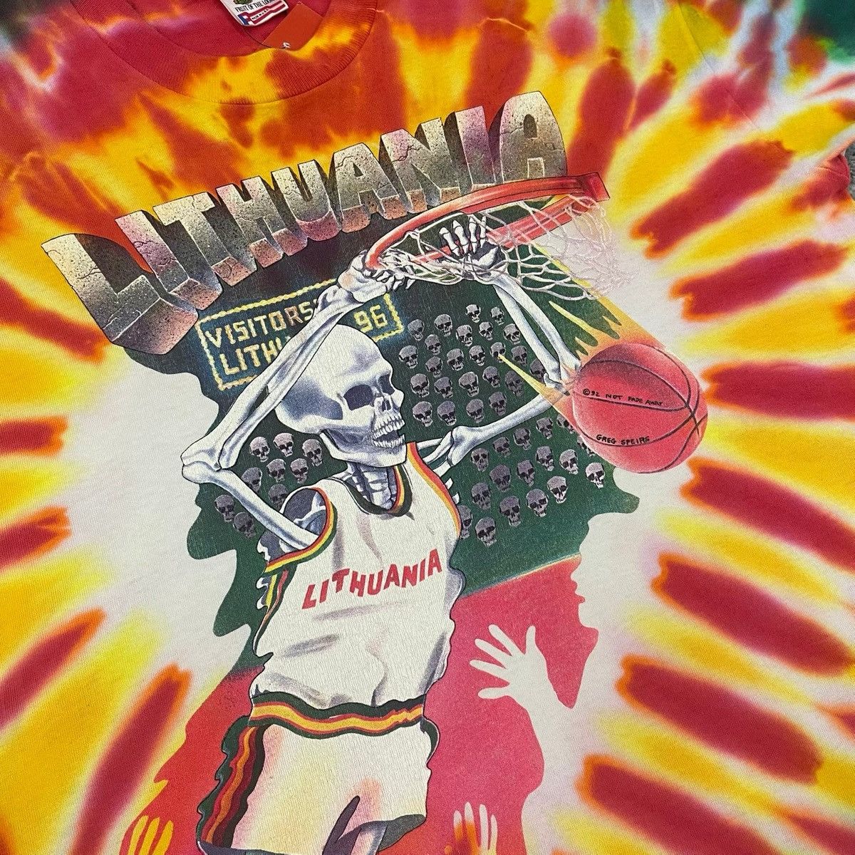 Vintage 92 Grateful Dead Lithuania Olympics Tee Size US L / EU 52-54 / 3 - 3 Thumbnail
