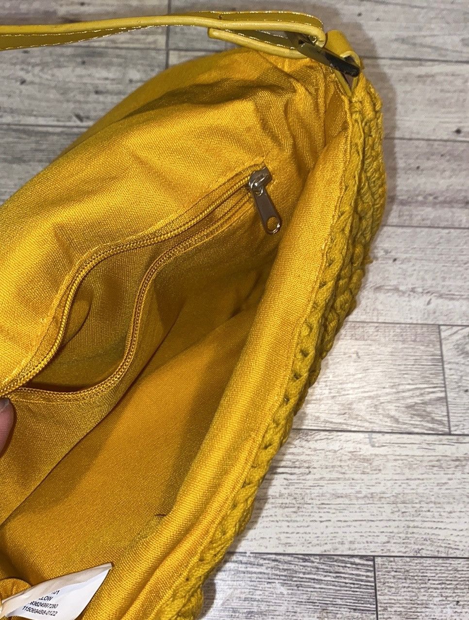 Other Mustard Yellow, Crochet, Retro, Embellished, Hand Purse Size ONE SIZE - 7 Thumbnail