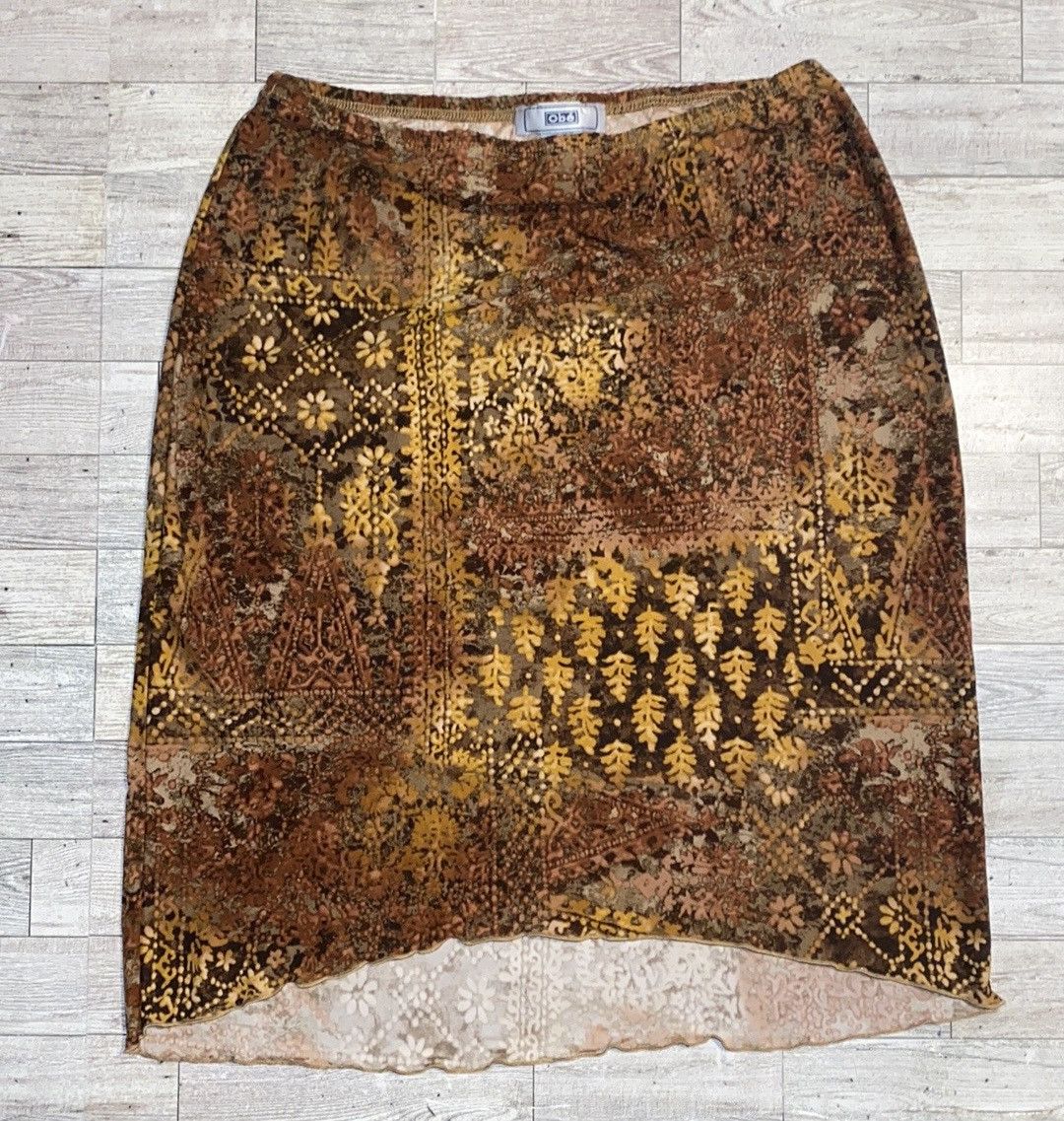 Vintage Obe, VTG, Multi-Pattern, Asymmetrical, Midi Skirt Size 30" / US 8 / IT 44 - 12 Thumbnail